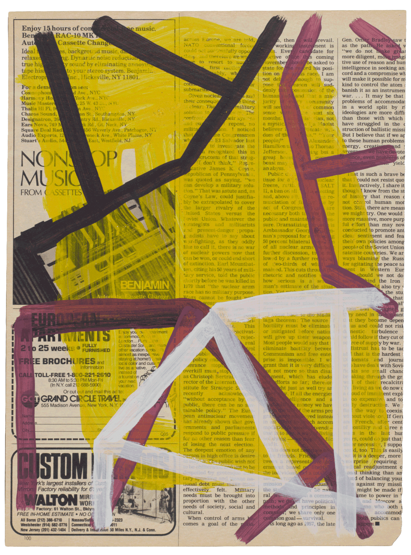 An untitled painting by Al Taylor, circa 1985.