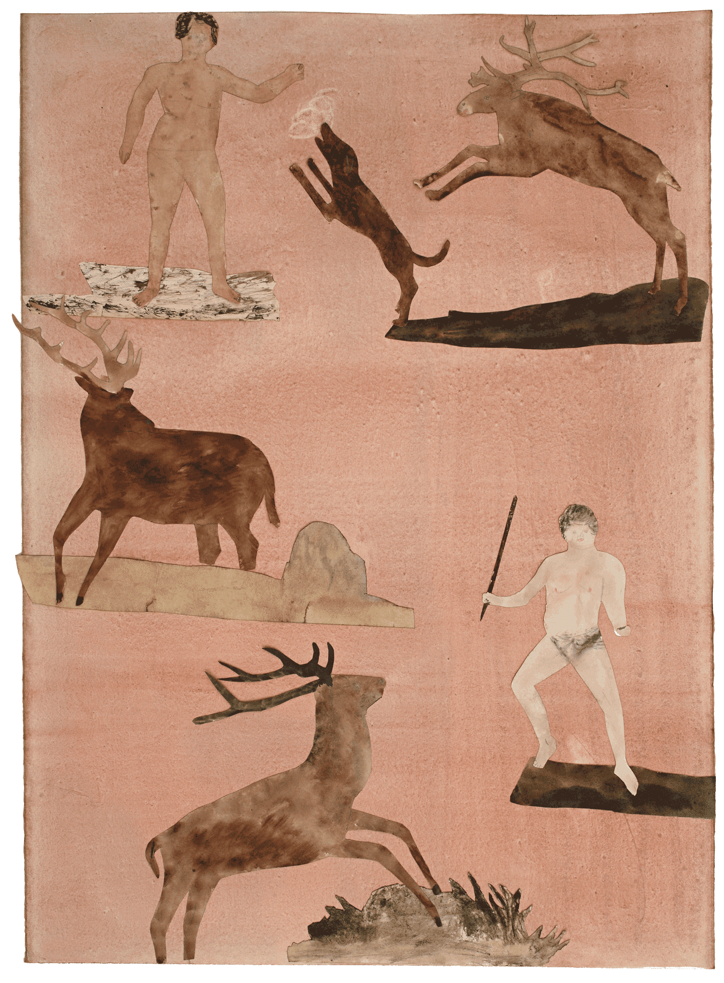 A mixed media work on paper by Jockum Nordstrom, titled Child of Nature, dated 2010.