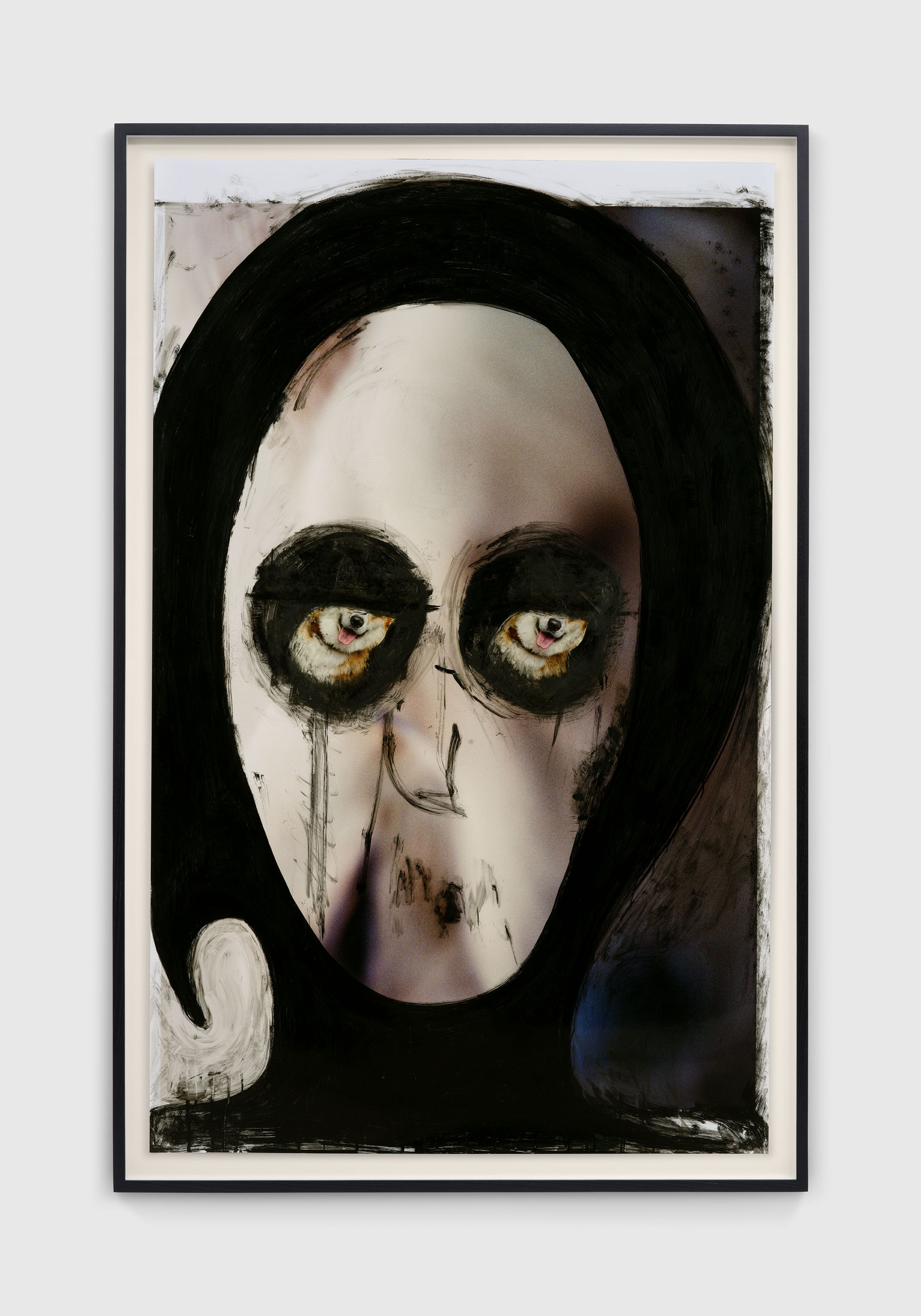 An untitled work on paper by Huma Bhabha, dated 2025.