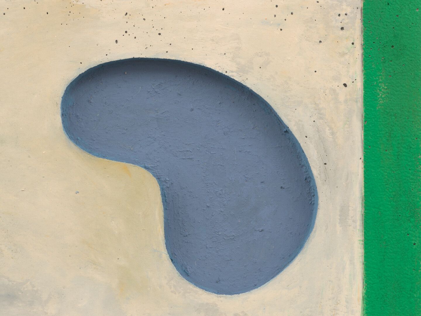 A untitled oil stick on concrete sculpture by Harold Ancart, dated 2020.