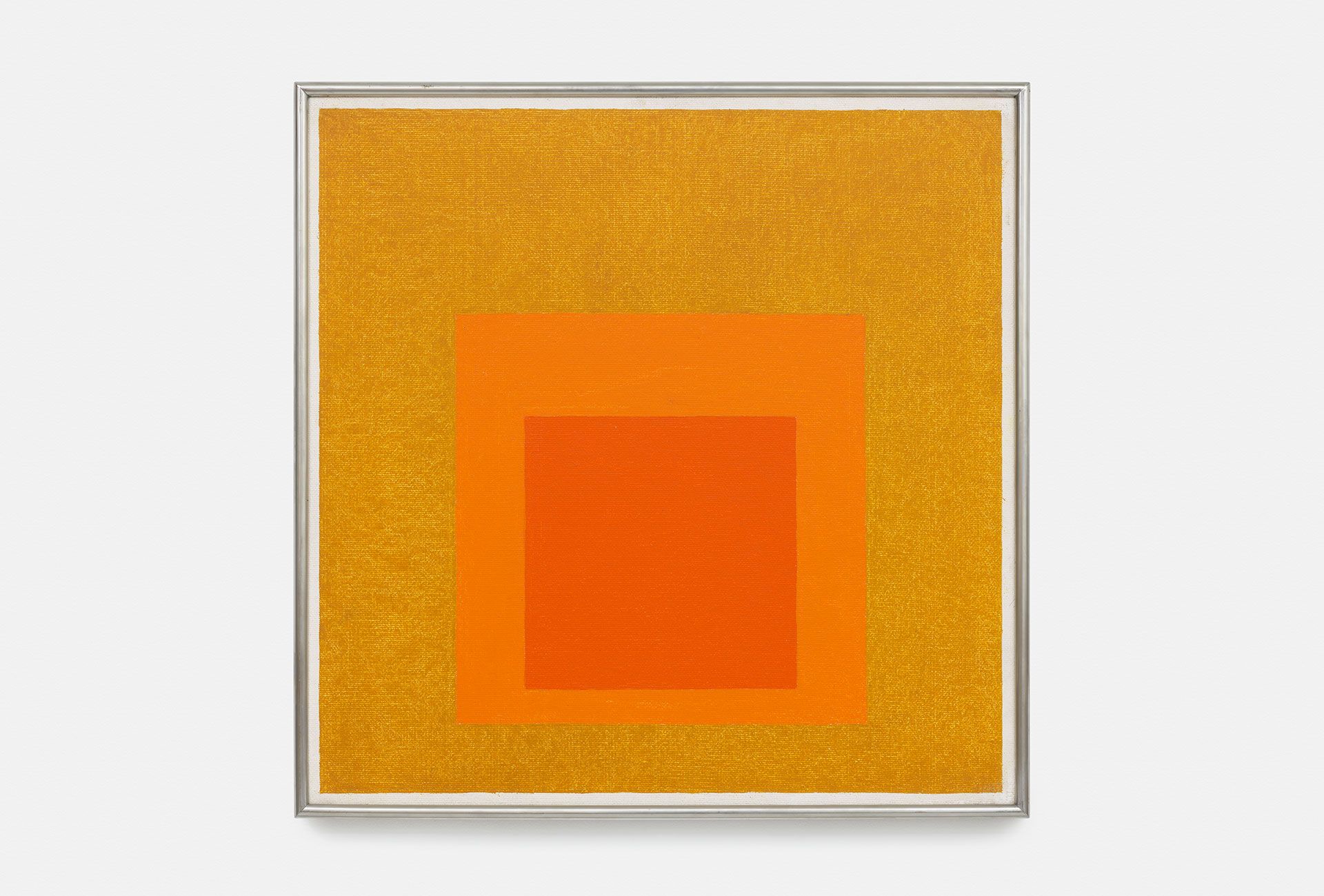 A painting by Josef Albers titled Study to Homage to the Square: Aurora, dated 1957.