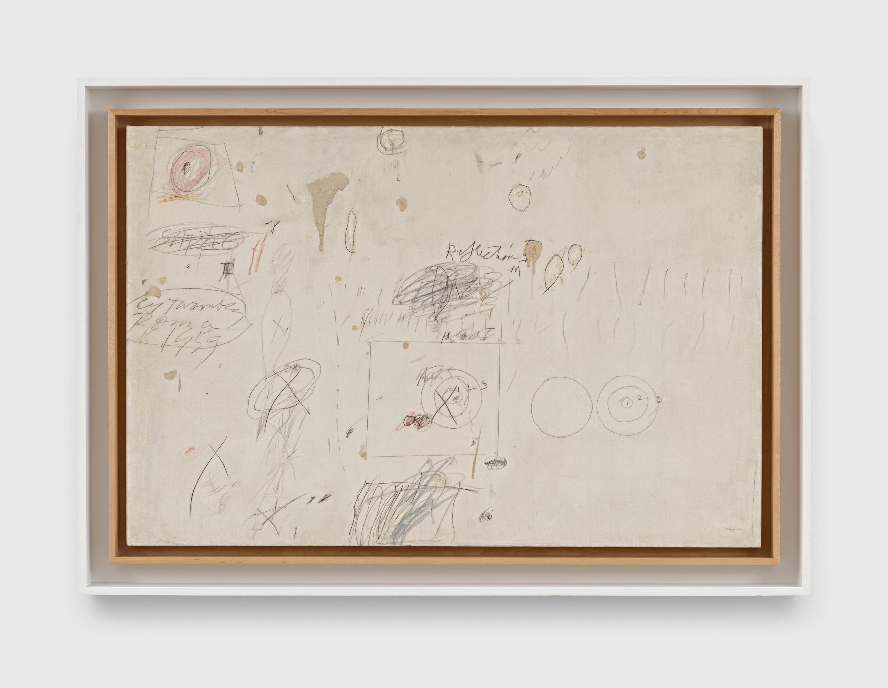 An untitled painting by Cy Twombly, dated 1960.