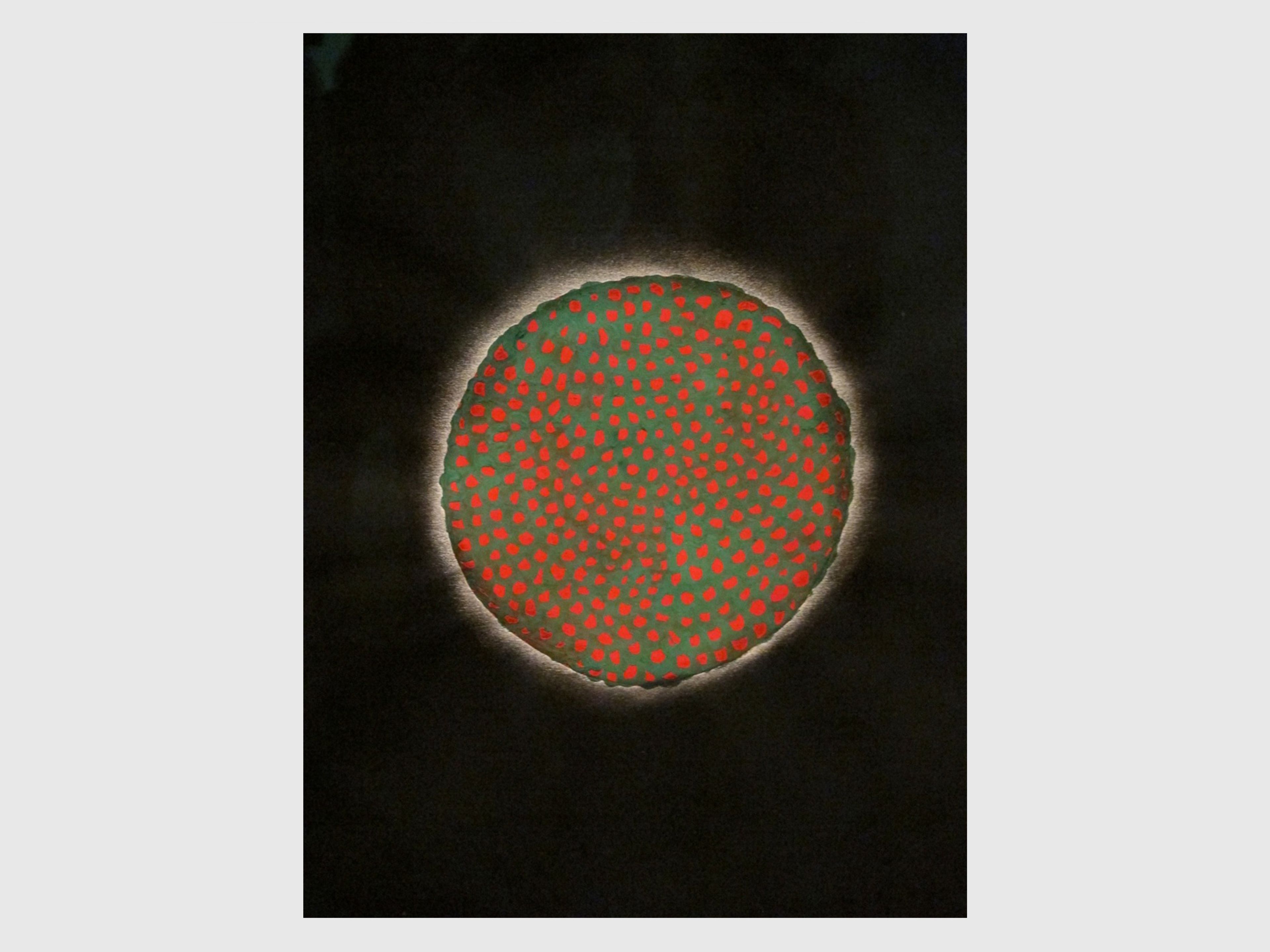 A painting by Yayoi Kusama, titled No. 19 H.S.W., dated 1956.