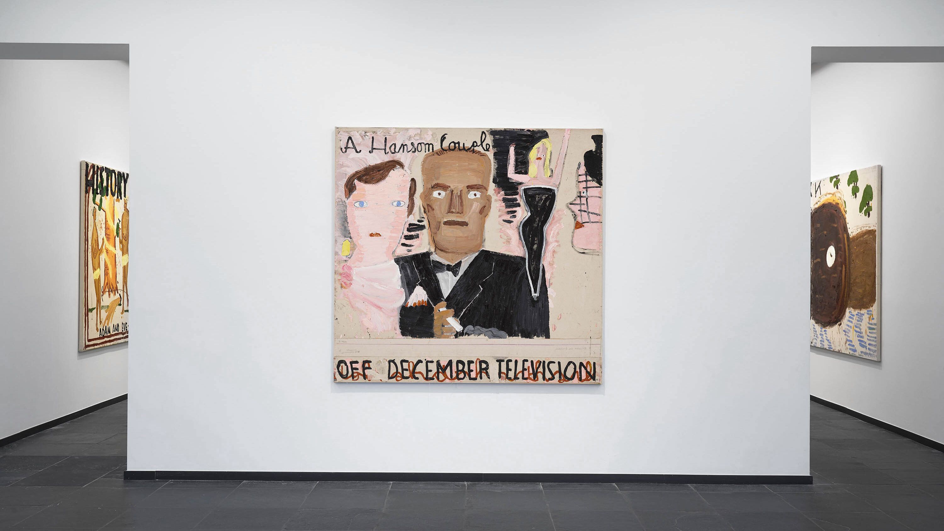 Installation view of the exhibition "Rose Wylie: picky people notice...," at S.M.A.K., Stedelijk Museum voor Actuele Kunst in Ghent, dated 2022.