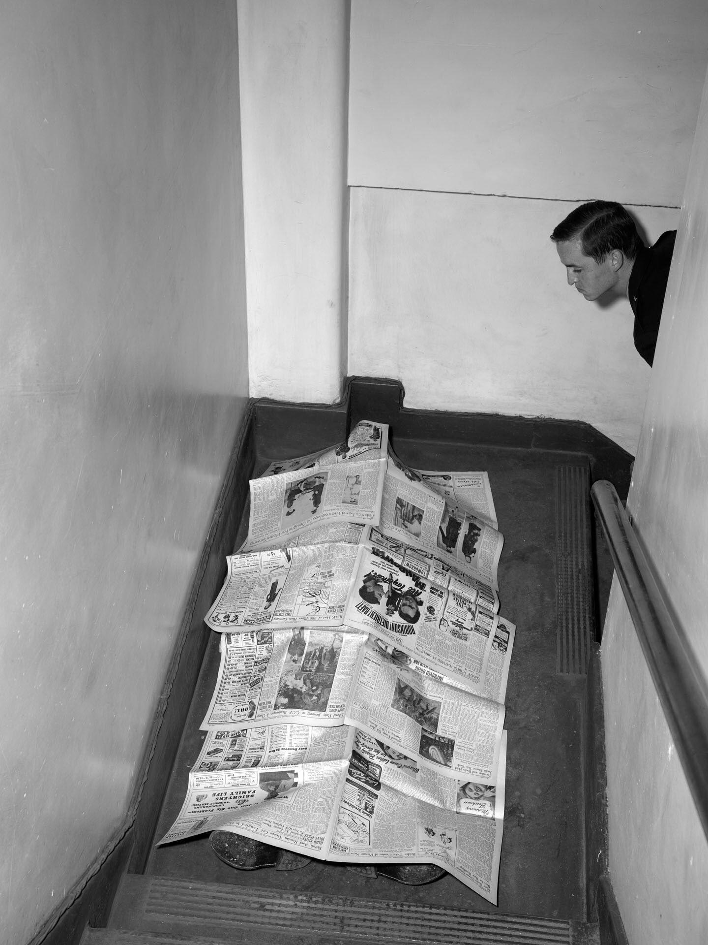 A photograph by Stan Douglas, titled Incident, 1949, dated 2010. 