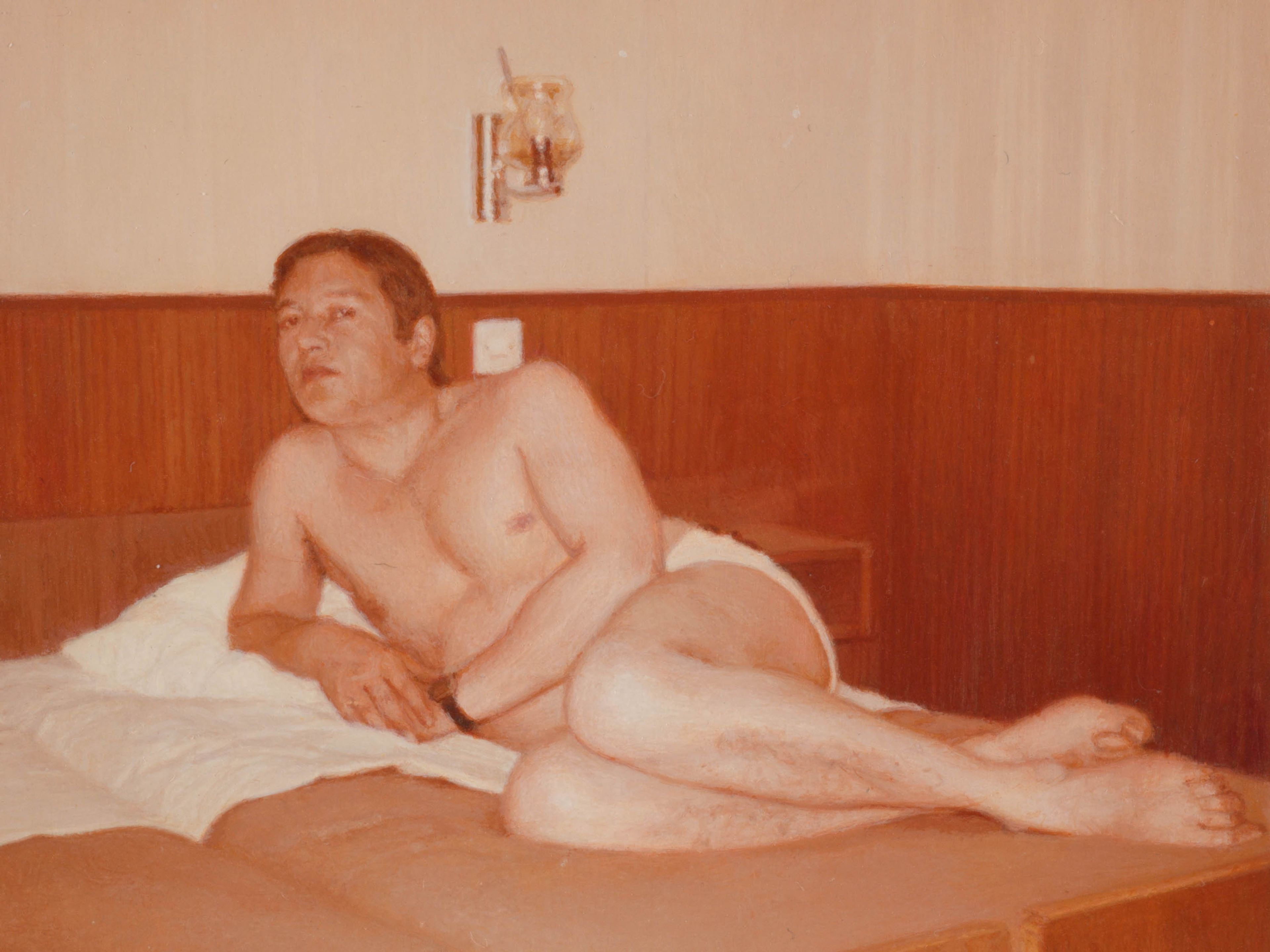 A detail from a painting by Elisheva Biernoff, titled Interlude, dated 2023.