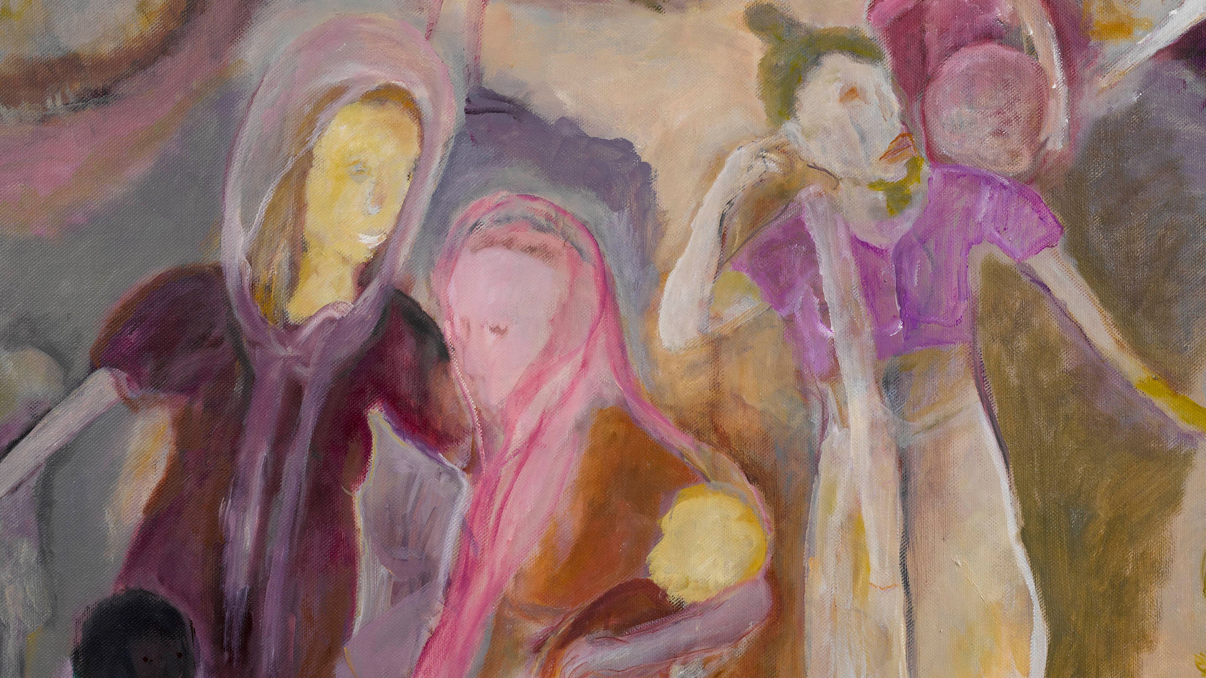 A detail from the work titled Composition 2 by Sosa Joseph, titled 2025