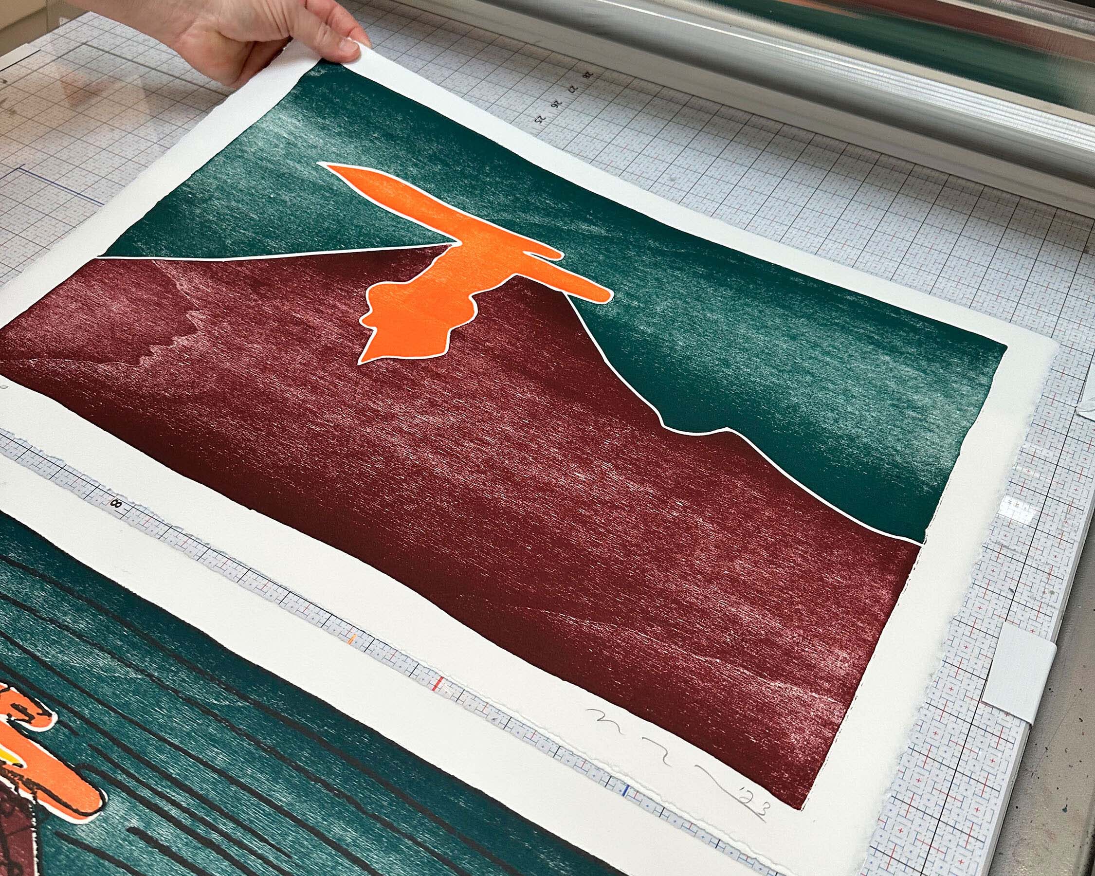 A trial proof of Stratovolcano on the press.