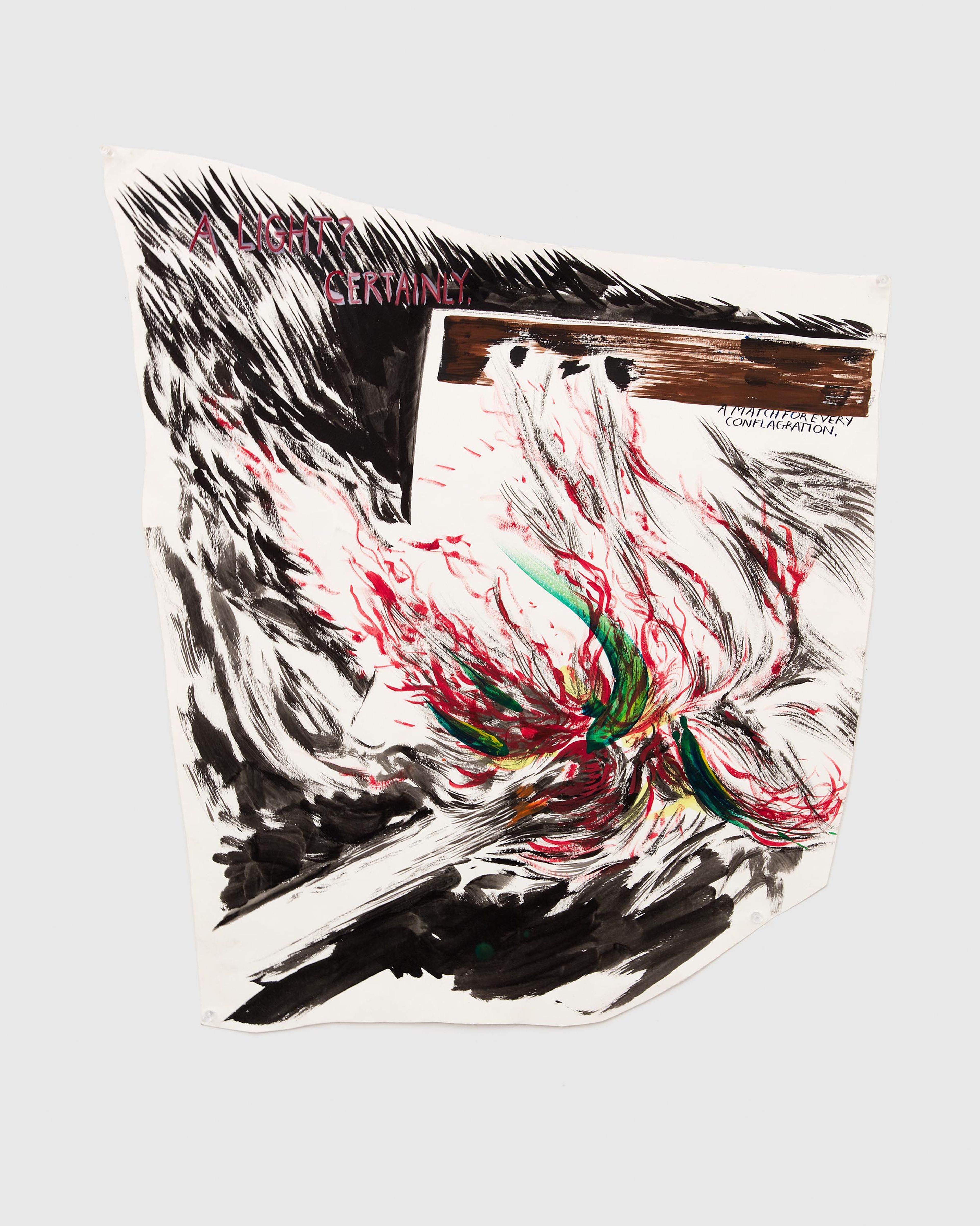 A work on paper by Raymond Pettibon, called No Title (A light certainly...), dated 2005.