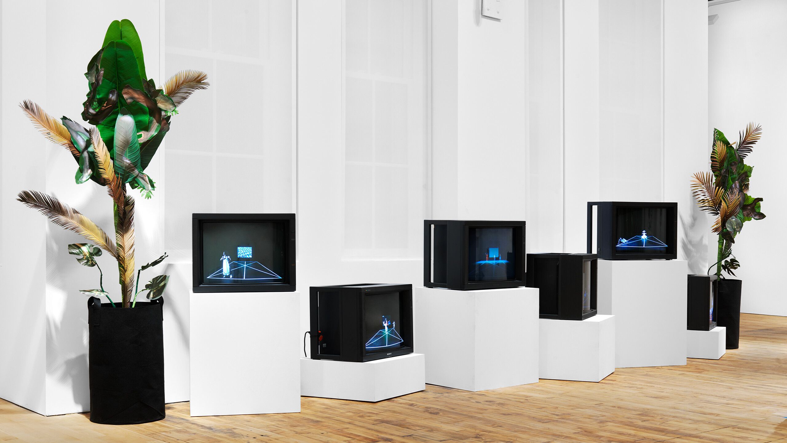 Installation view of the exhibition, Kandis Williams: A Line, at 52 Walker in New York, dated 2021.