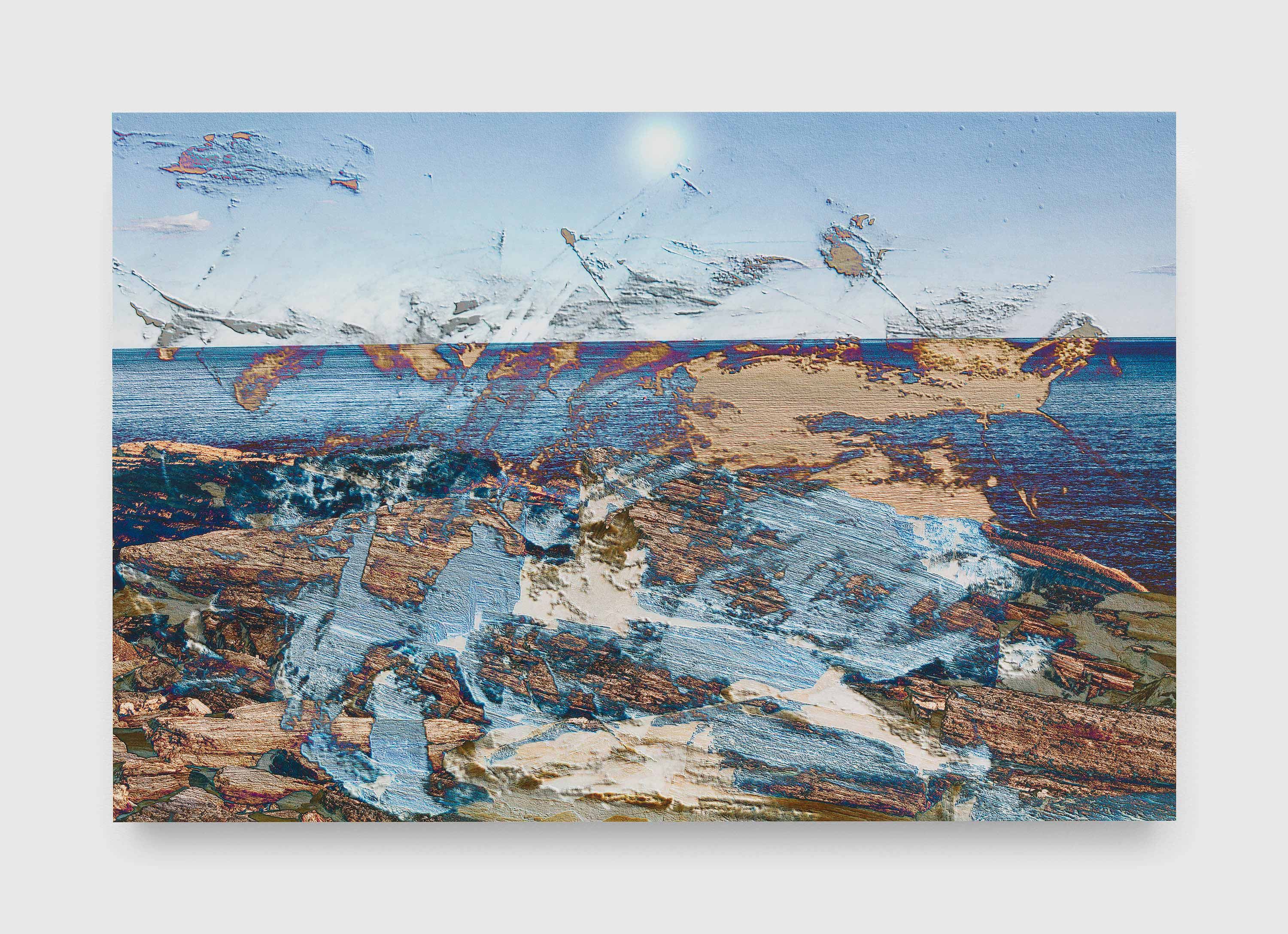 A photograph by James Welling, titled Prouts Neck near Winslow Homer's Studio, dated in 2015 and 2023.