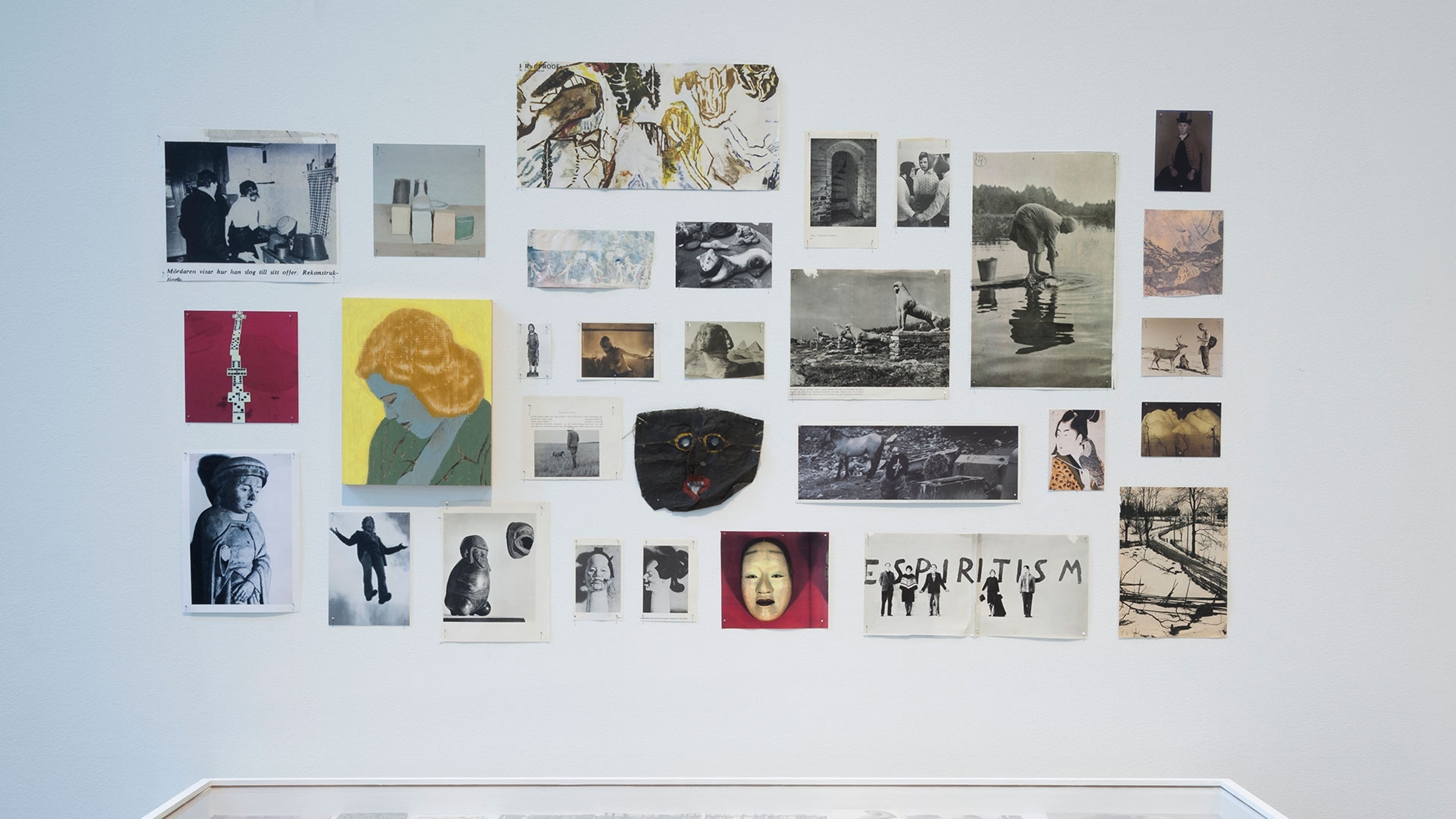 Installation view of the exhibition Mamma Andersson: Memory Banks, at Contemporary Arts Center in Cincinnati, dated 2018