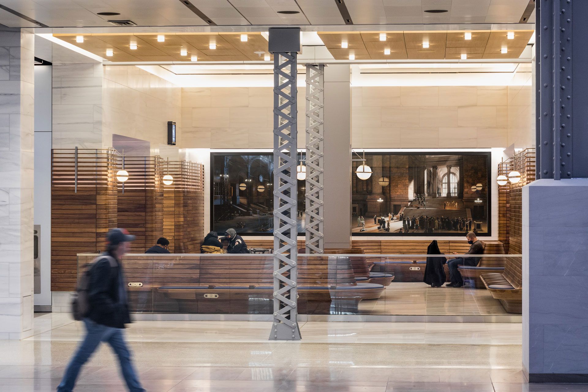 An installation photo featuring works by Stan Douglas, dated 2021