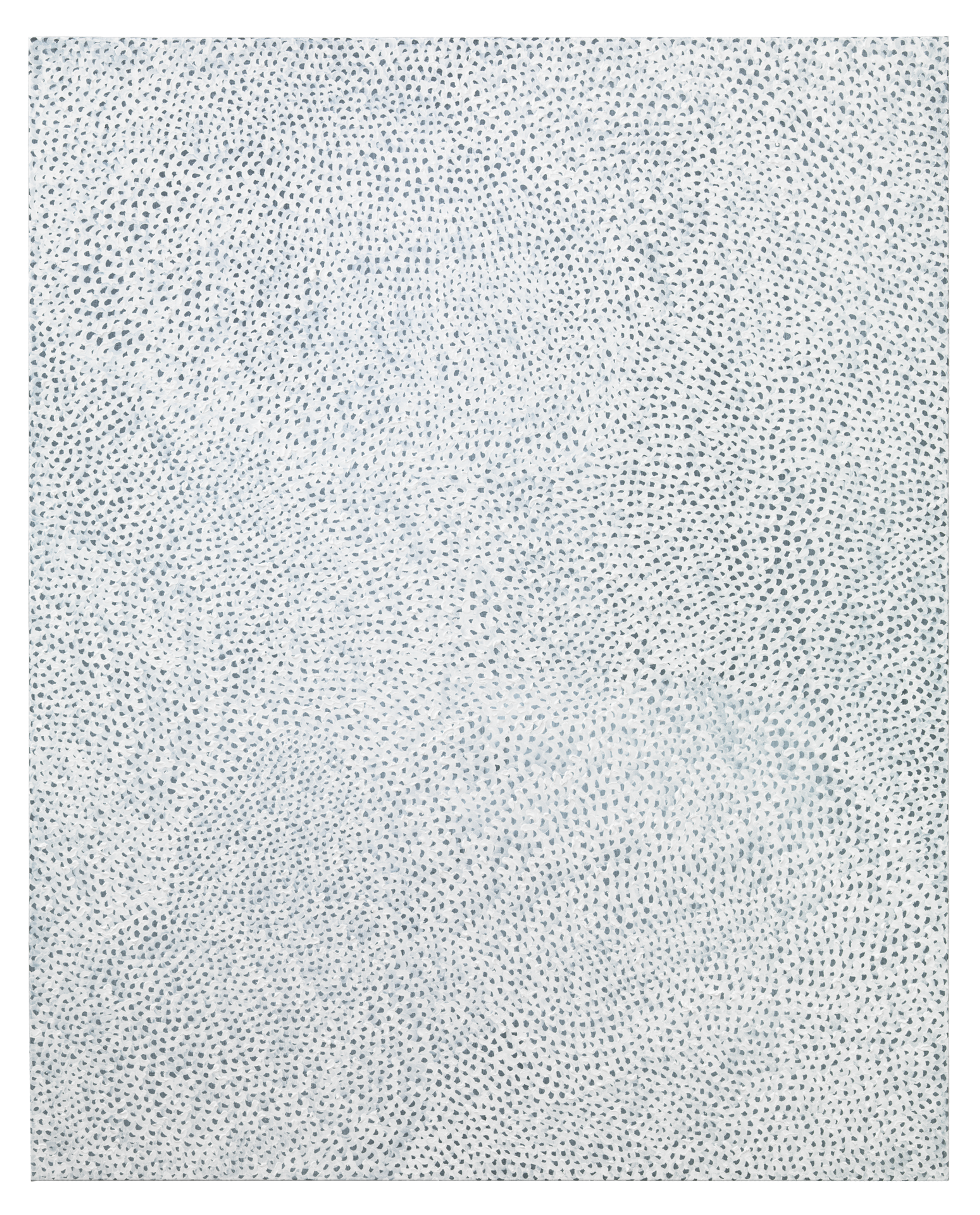 A painting by Yayoi Kusama, titled INFINITY-NETS [SRVQT], dated 2013.