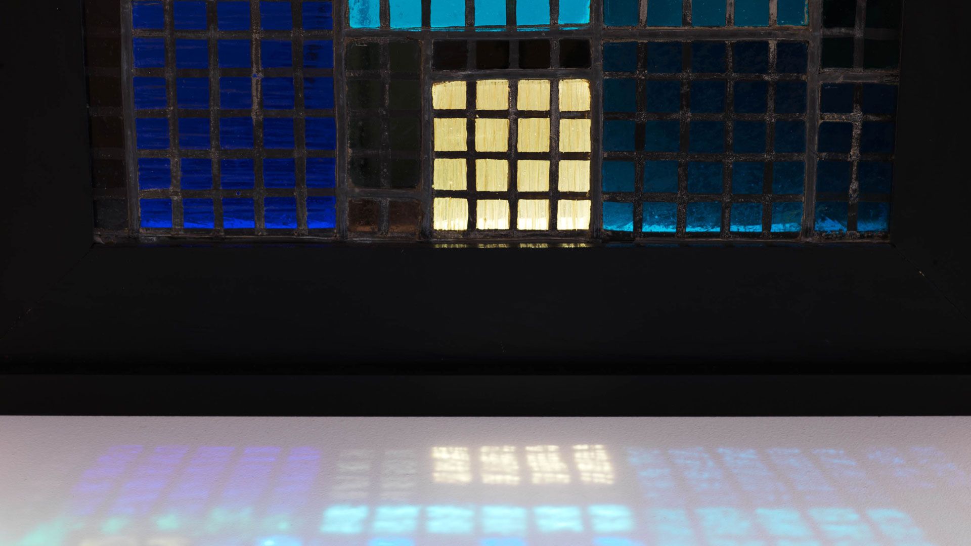 A detail from a glass work by Josef Albers, titled Park, dated c. 1923.