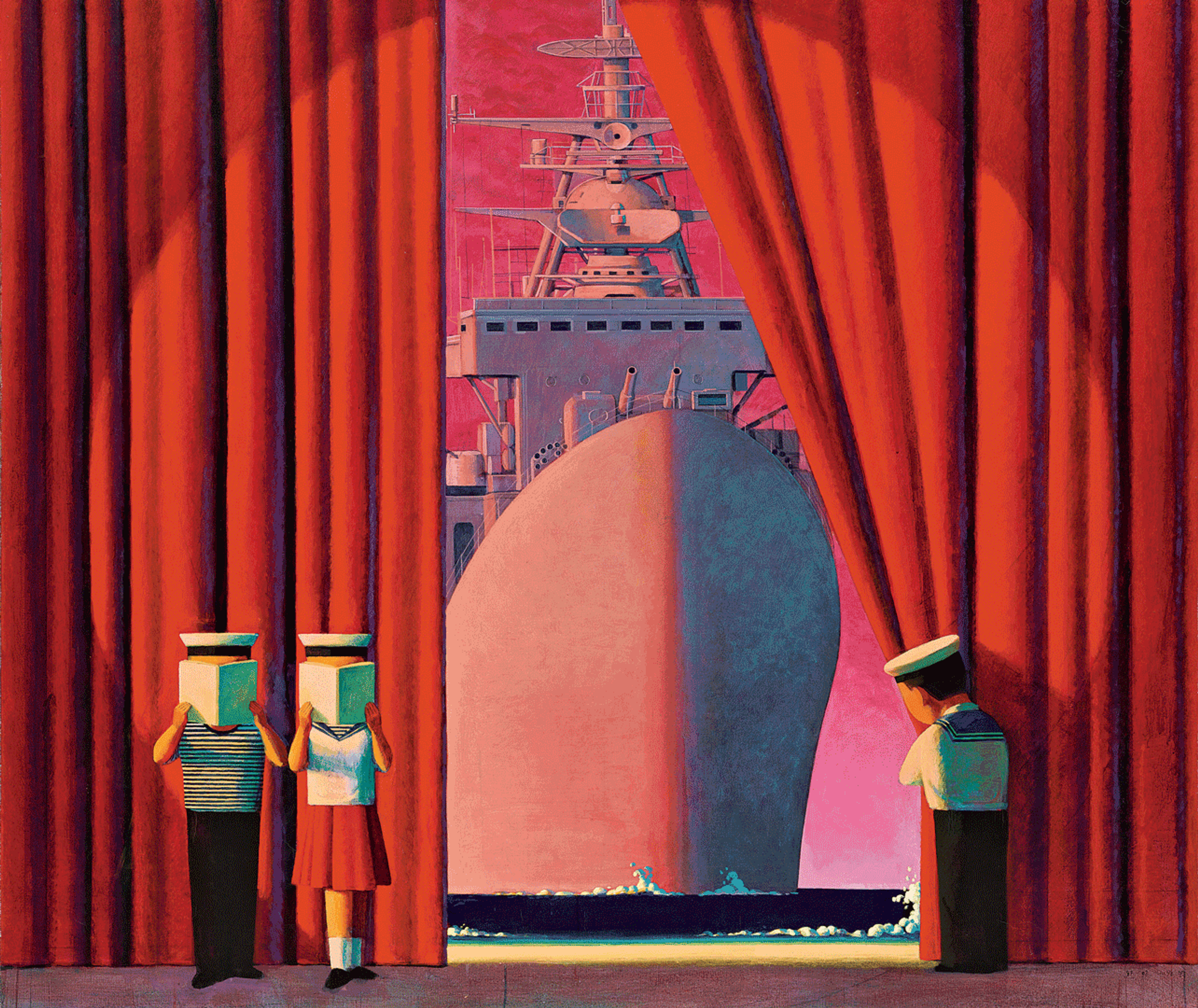 An untitled painting by Liu Ye, dated 1997 to 1998.