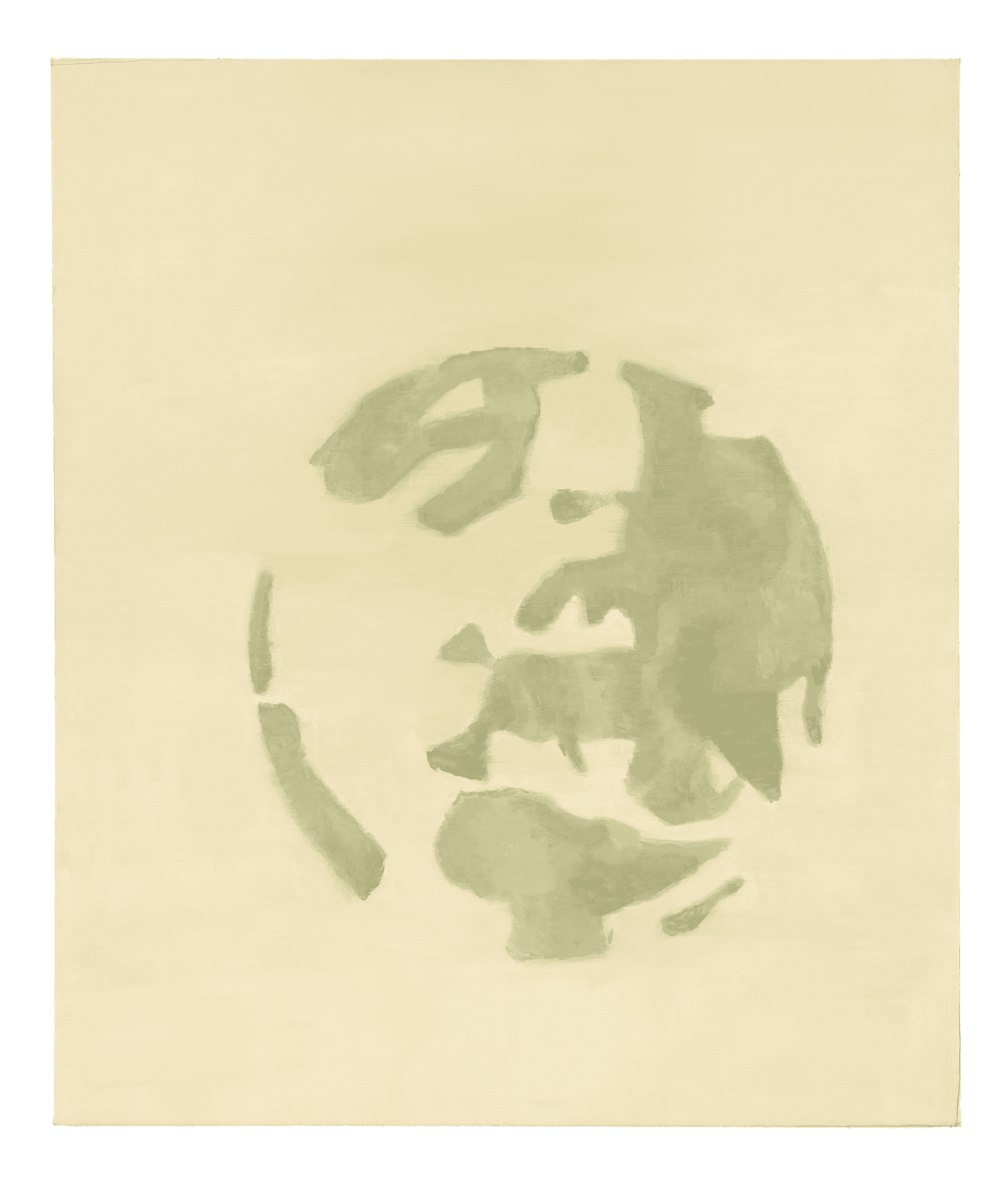 A painting by Luc Tuymans, titled Globe, dated 1998.