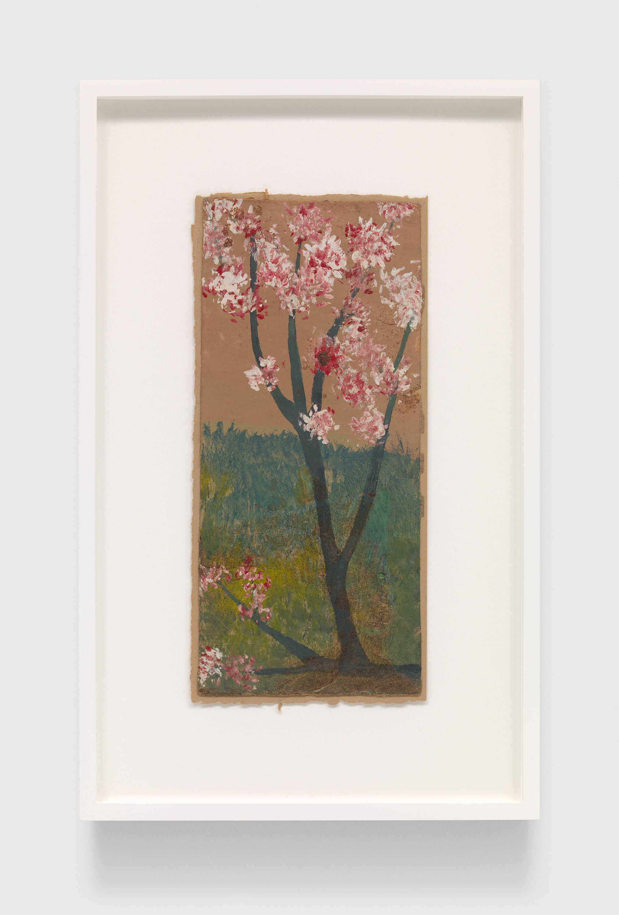 A painting by Frank Walter, called Untitled (Pink and White Flowering Tree), n.d.