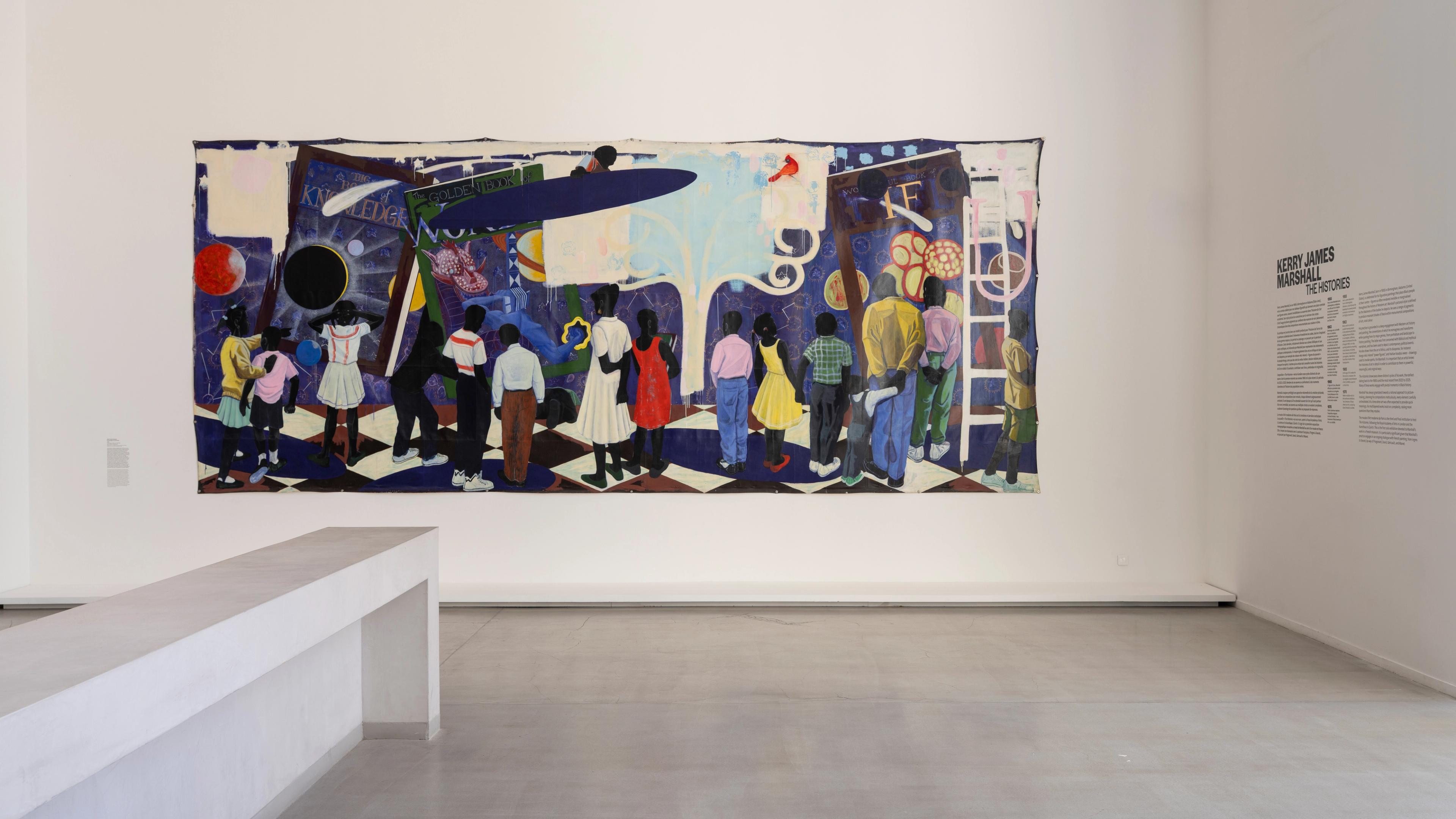 Installation view, Kerry James Marshall: The Histories, at Musée d'Art Moderne de Paris, located in France, dated 2026