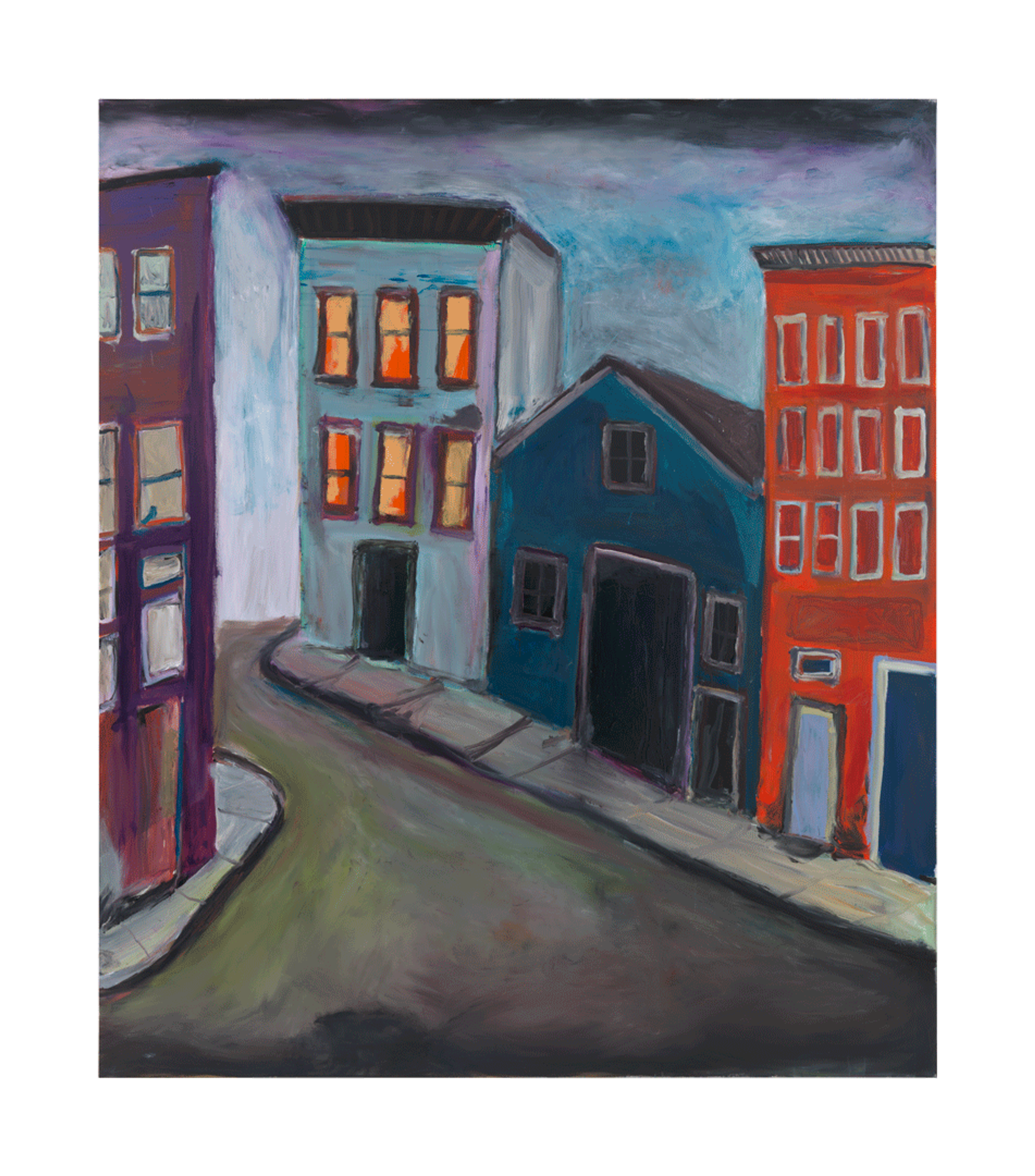 One of six untitled paintings by Josh Smith, dated 2020.