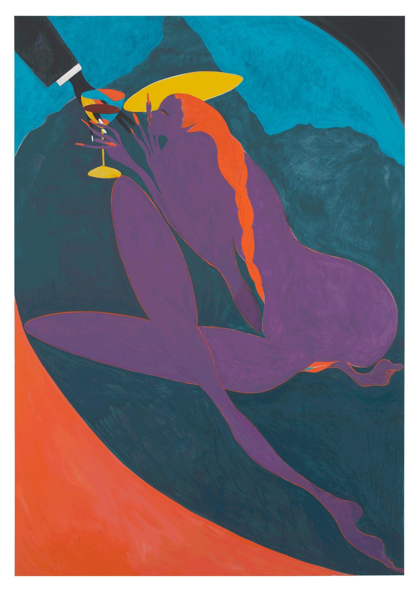 A painting by Chris Ofili, titled Confession (Lady Chancellor), dated 2007.