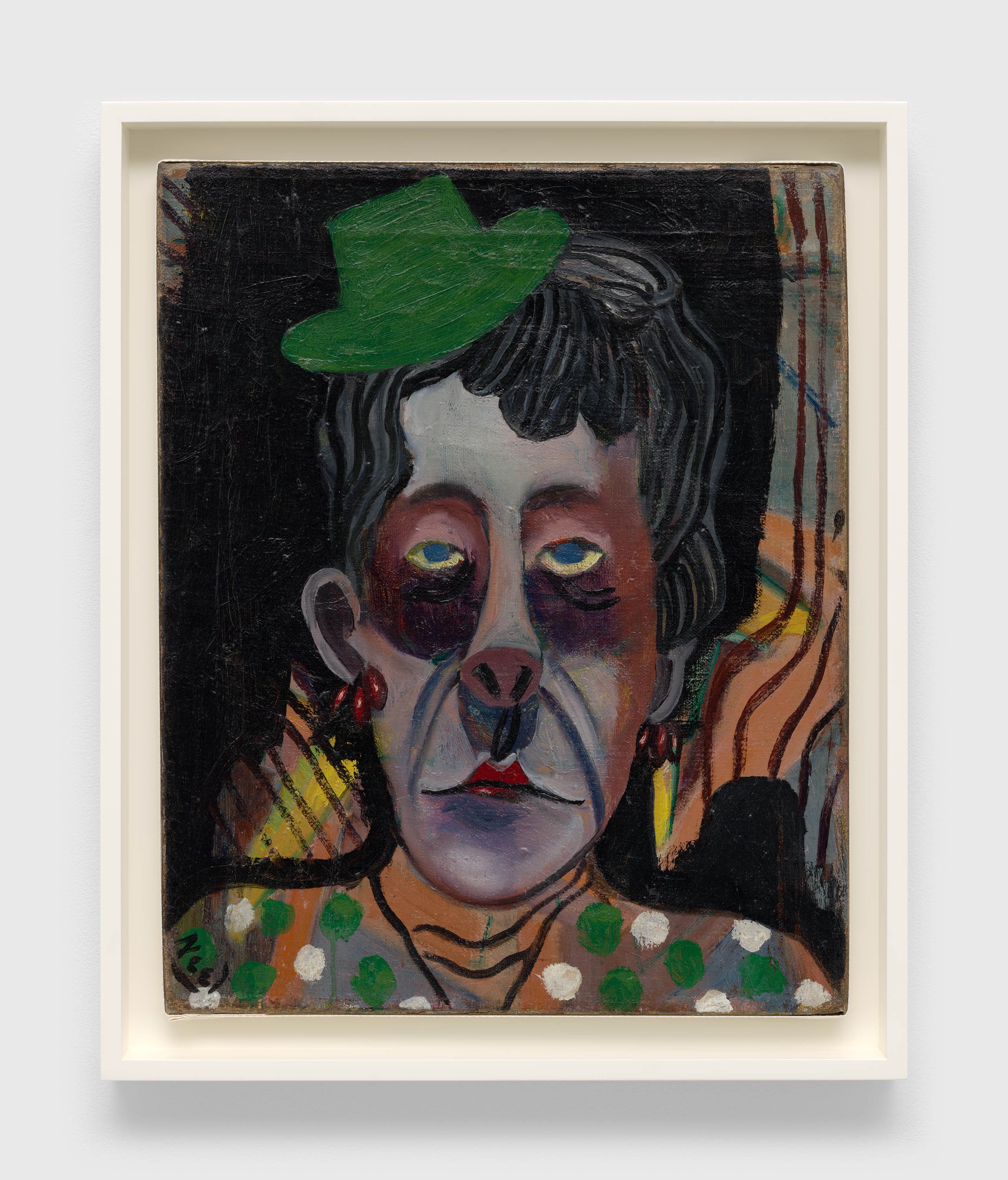 A painting by Alice Neel, titled Woman in Green Hat, circa 1943.