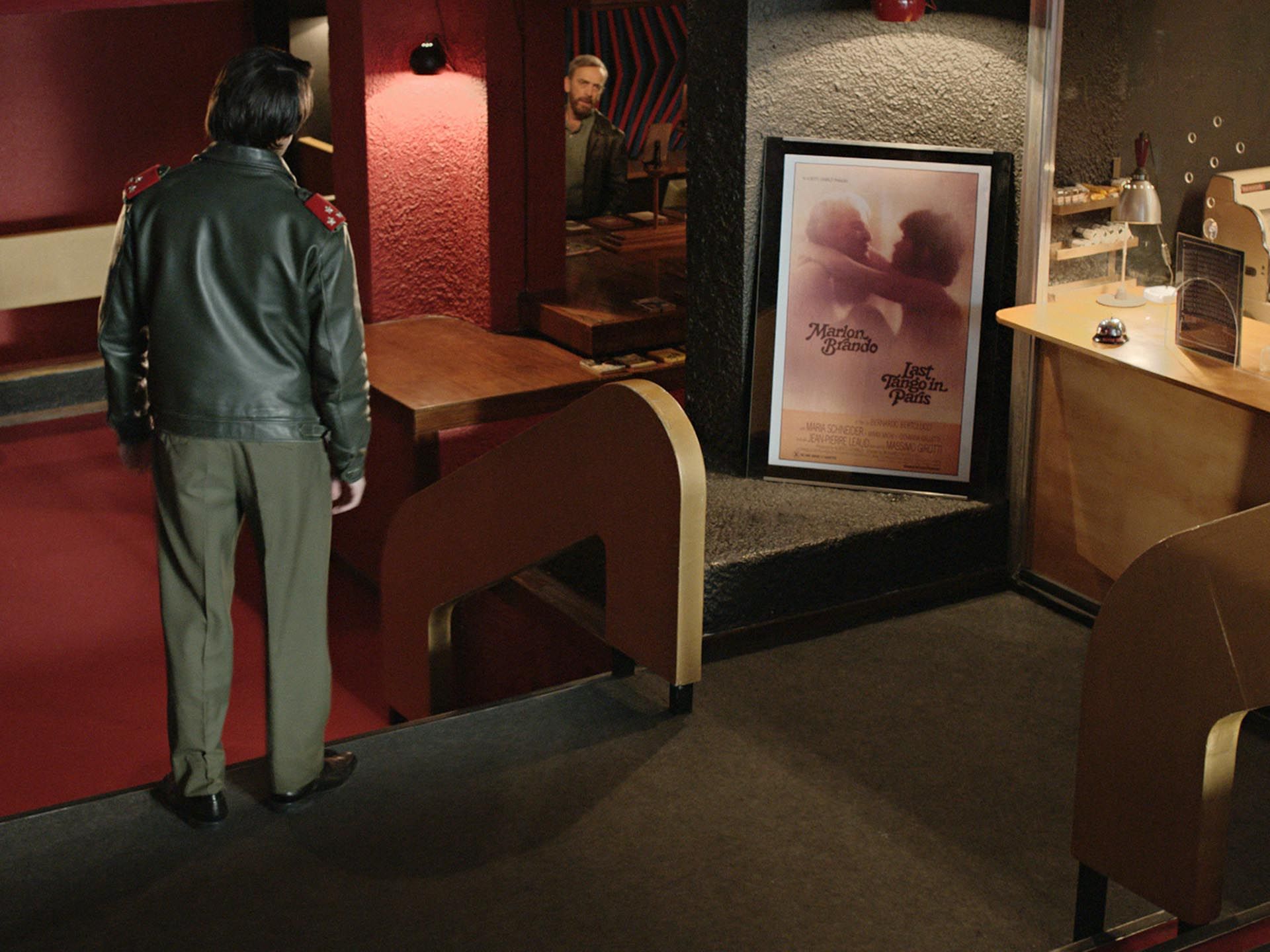 A still from a film by Stan Douglas, titled The Secret Agent, dated 2015.