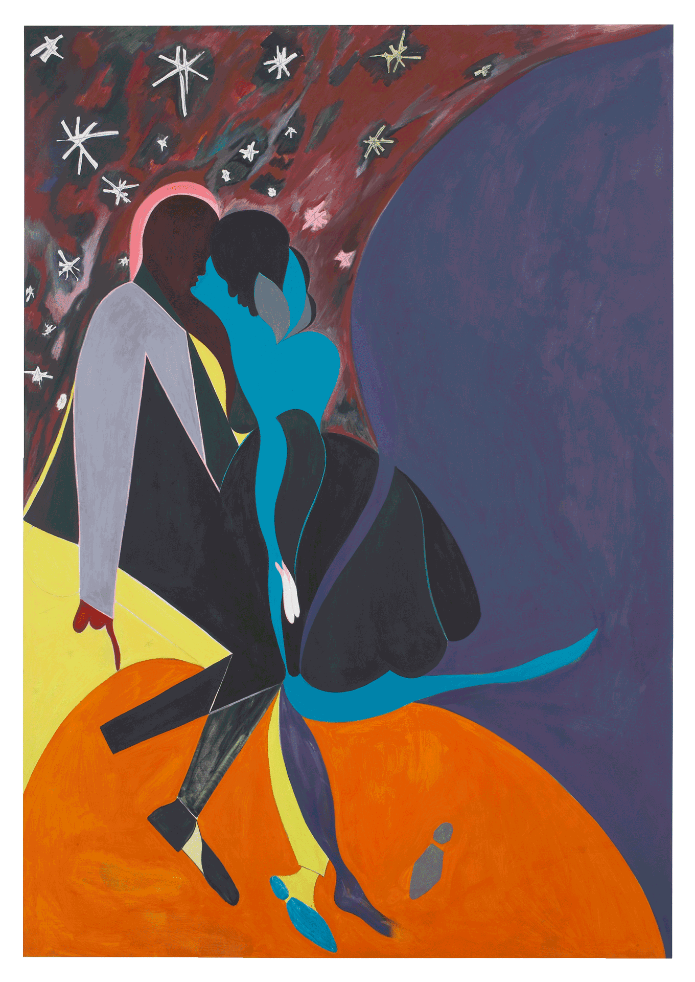 A painting by Chris Ofili, titled Douen's Dance, dated 2007.