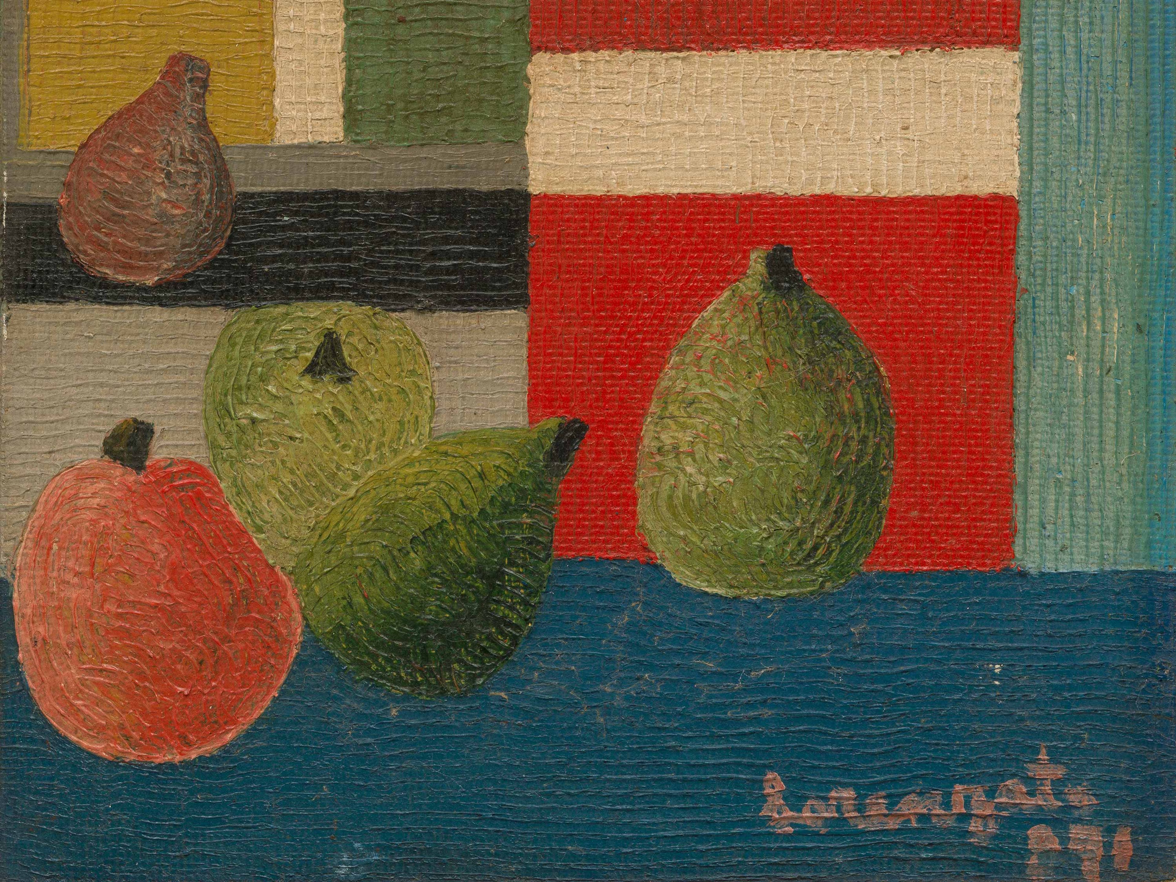 A detail from a painting by Amadeo Luciano Lorenzato, titled ﻿Sem título (Untitled), dated 1971.