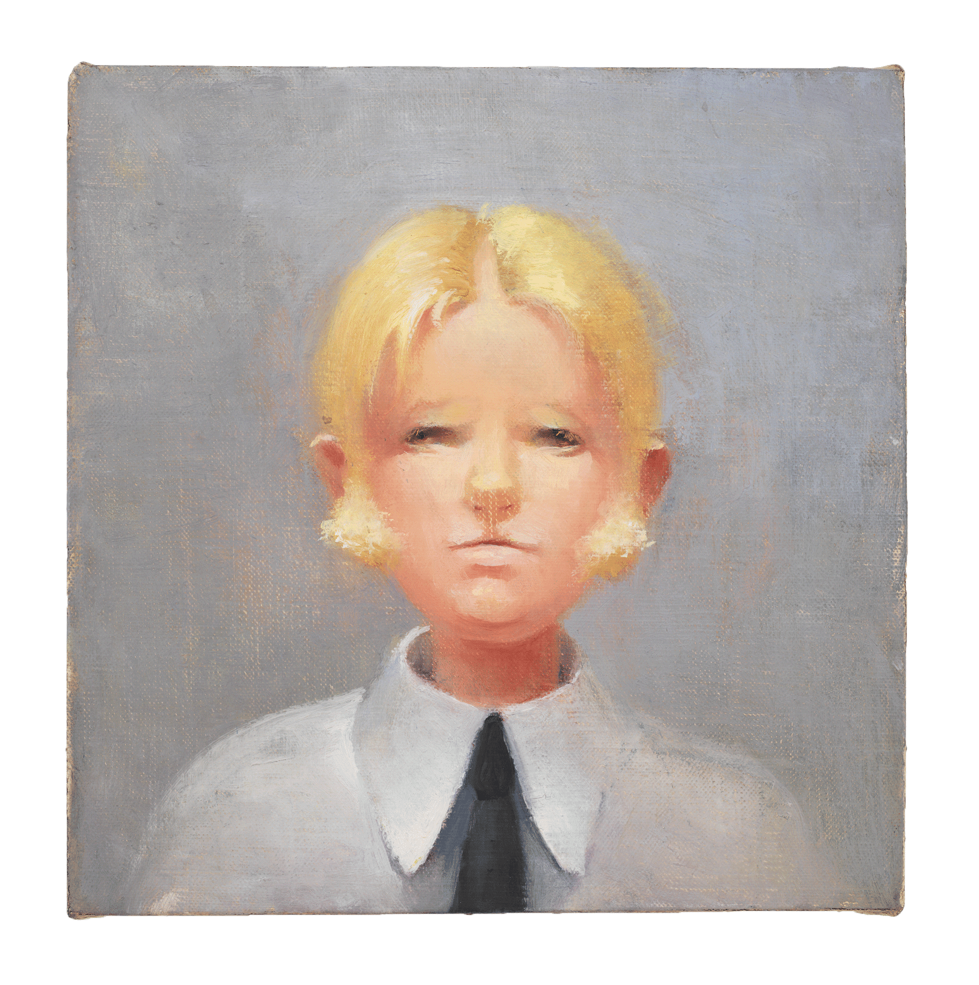 A painting by Lisa Yuskavage, titled Blonde Sideburns, dated 1995.
