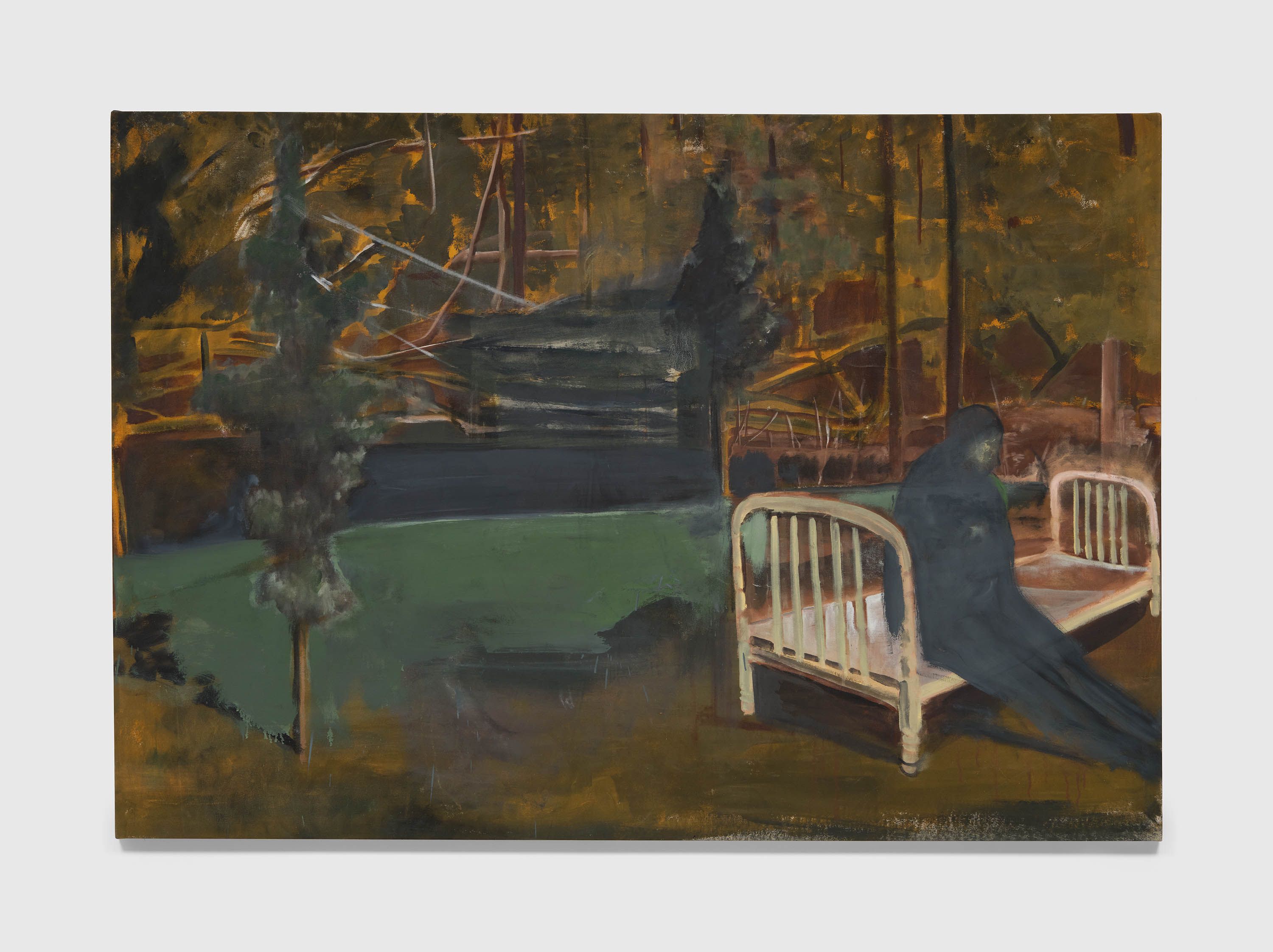 A painting by Noah Davis, titled Delirium, dated 2011.