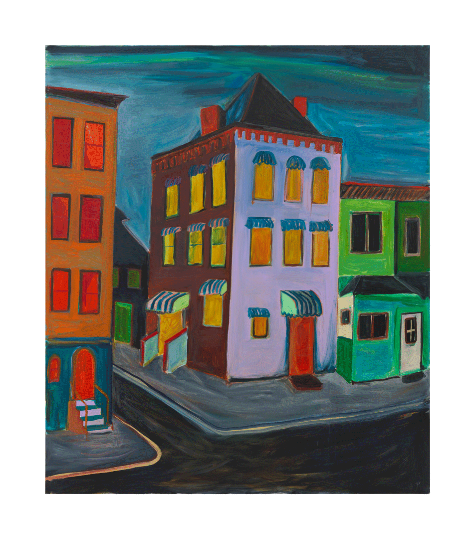 An untitled painting by Josh Smith, dated 2020.