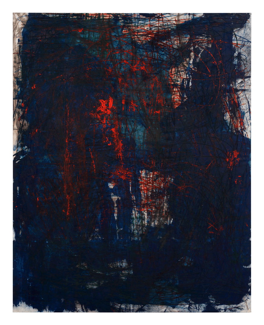 A painting by Oscar Murillo, titled (untitled) catalyst, dated 2019.