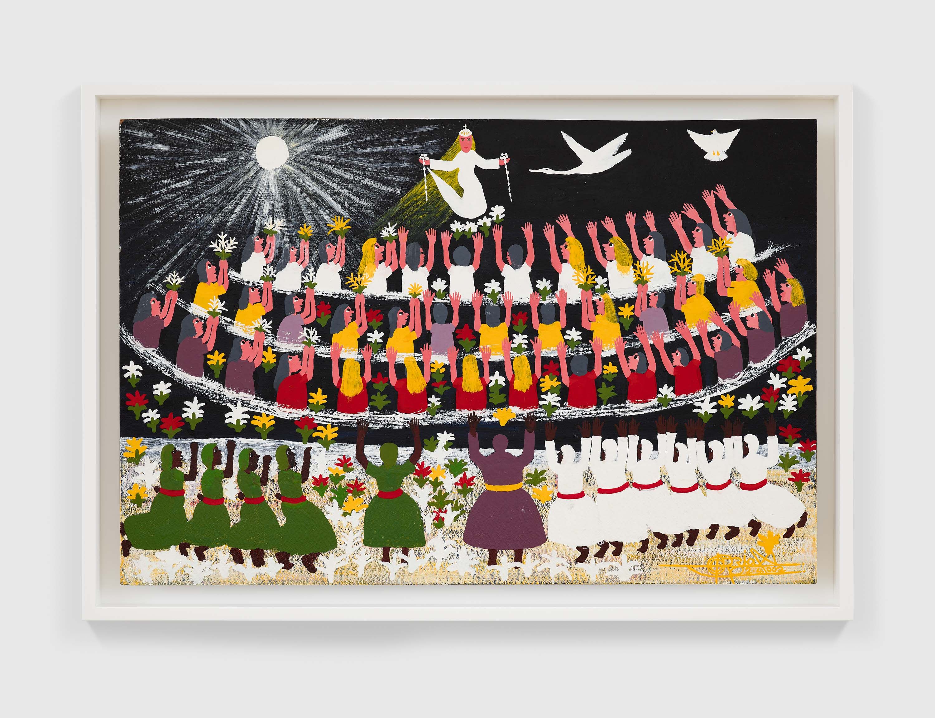 A painting by Odoteres Ricardo de Ozias, titled A Bença, dated 2002.