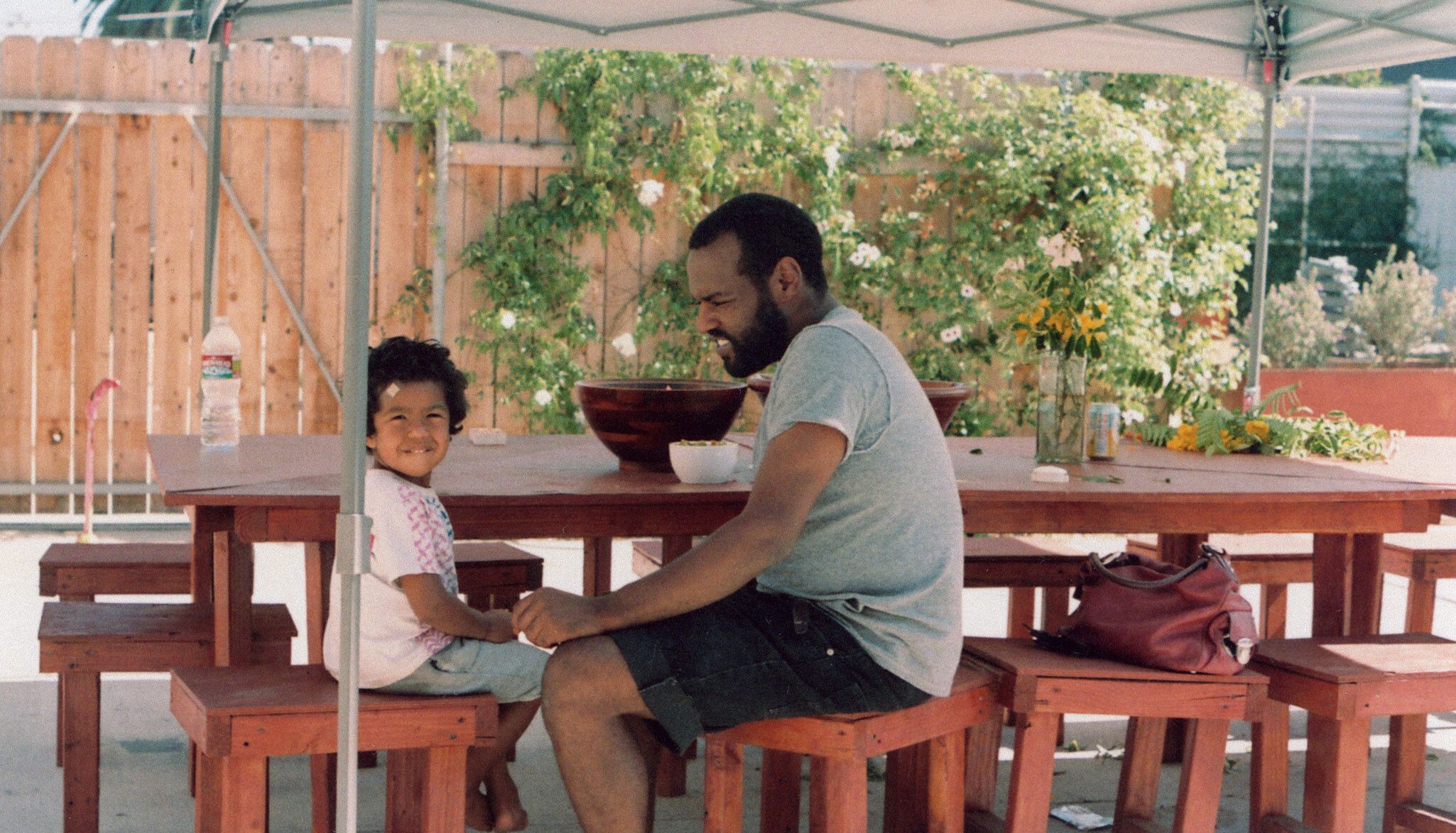 A photo pf Noah Davis with his son Moses.
