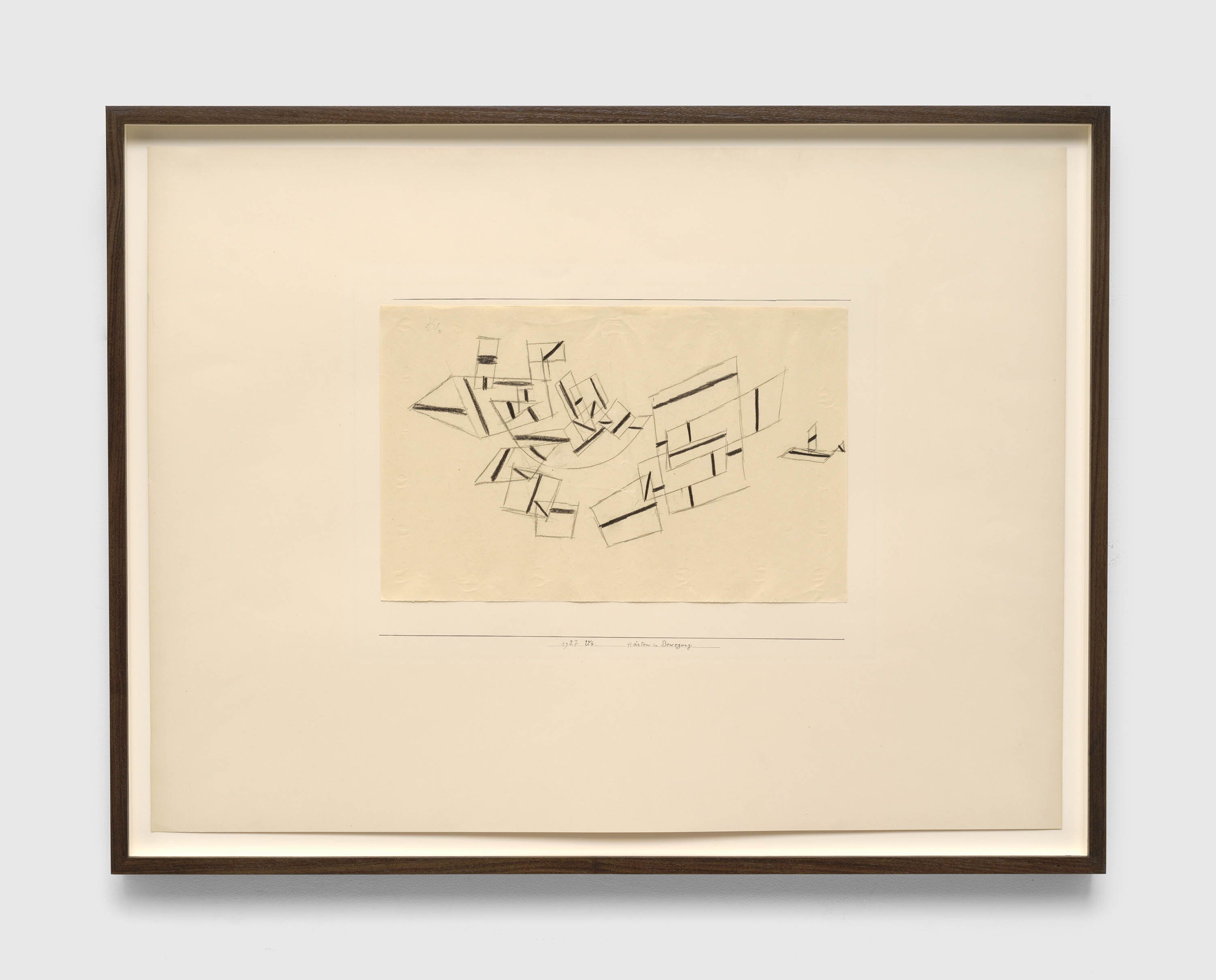 A work on paper by Paul Klee, titled Härten in Bewegung (Hardnesses in motion), dated 1927.