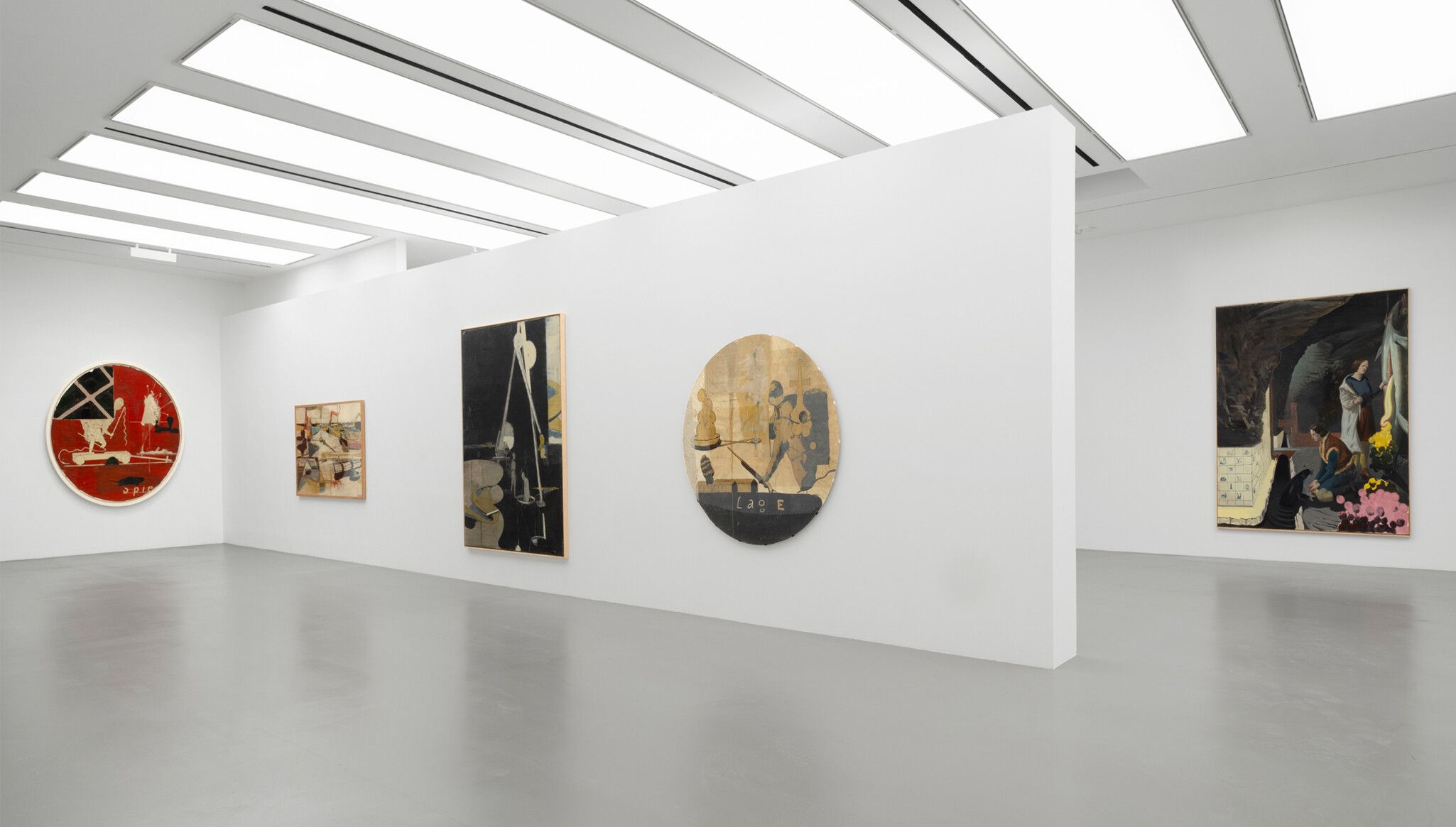 An Installation view, Neo Rauch: The Dream of Reason, MO.CO Montpellier, dated 2023. Photo by Uwe Walter
