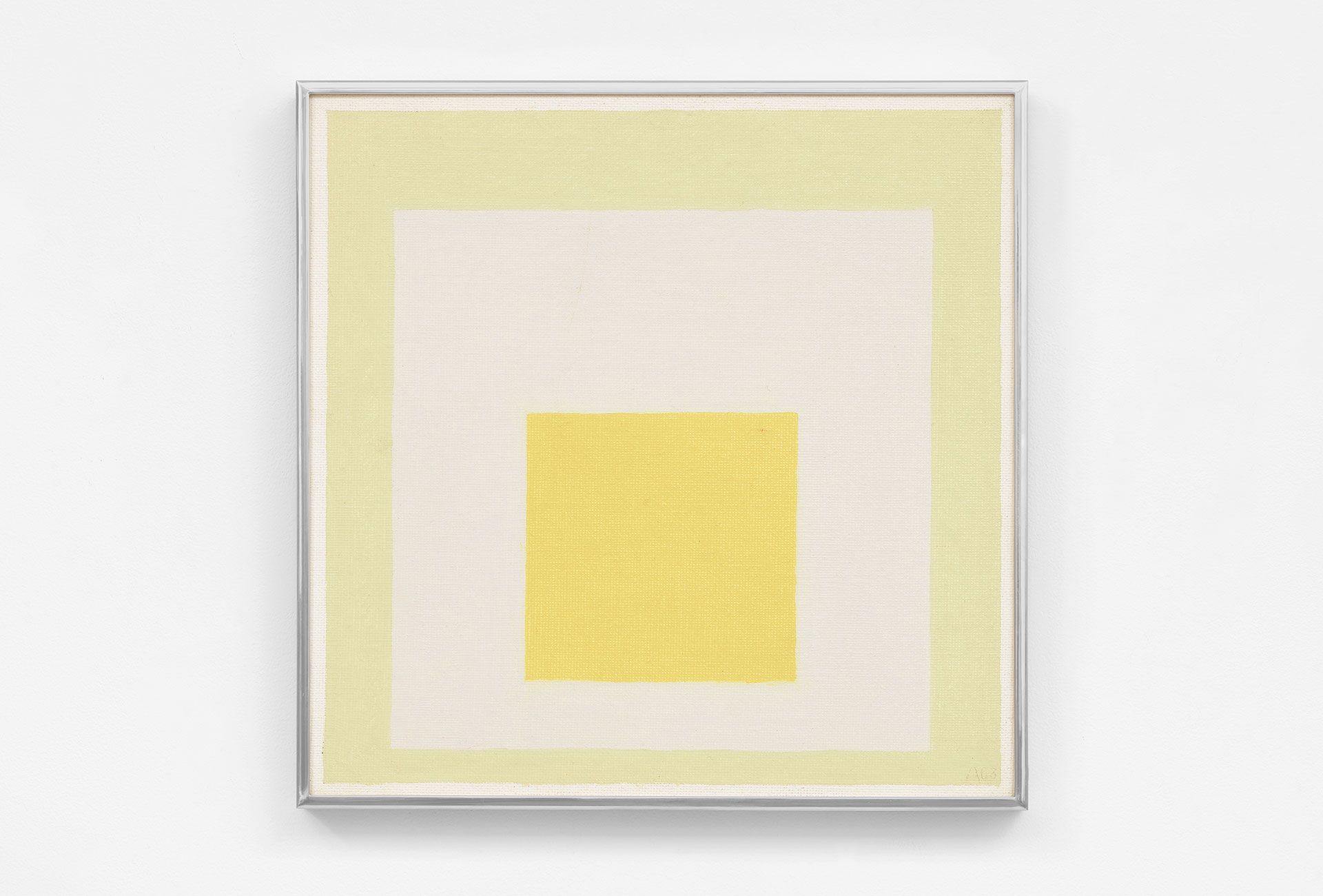 A painting by Josef Albers titled Homage to the Square, dated 1963.