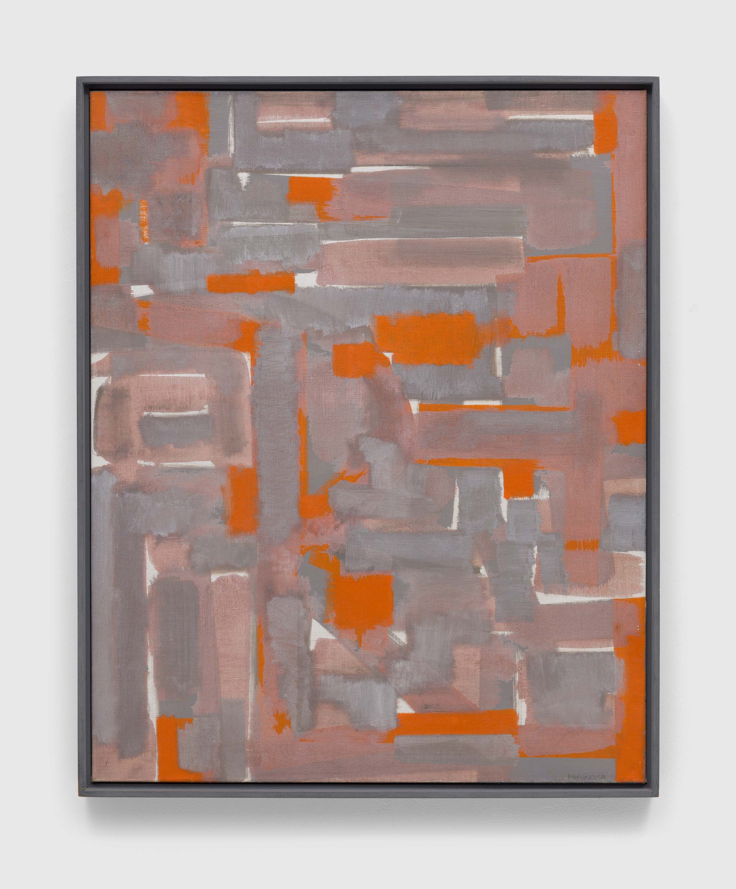 A painting by Ad Reinhardt, titled No. 12, dated 1950.