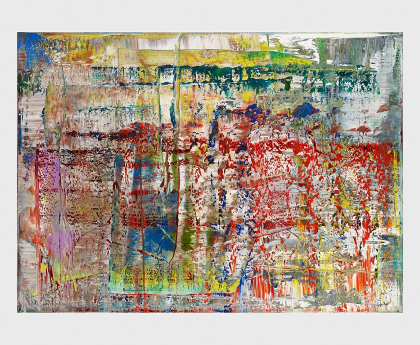 A painting by Gerhard Richter, titled Abstraktes Bild (Abstract Painting) (724-4), dated 1990