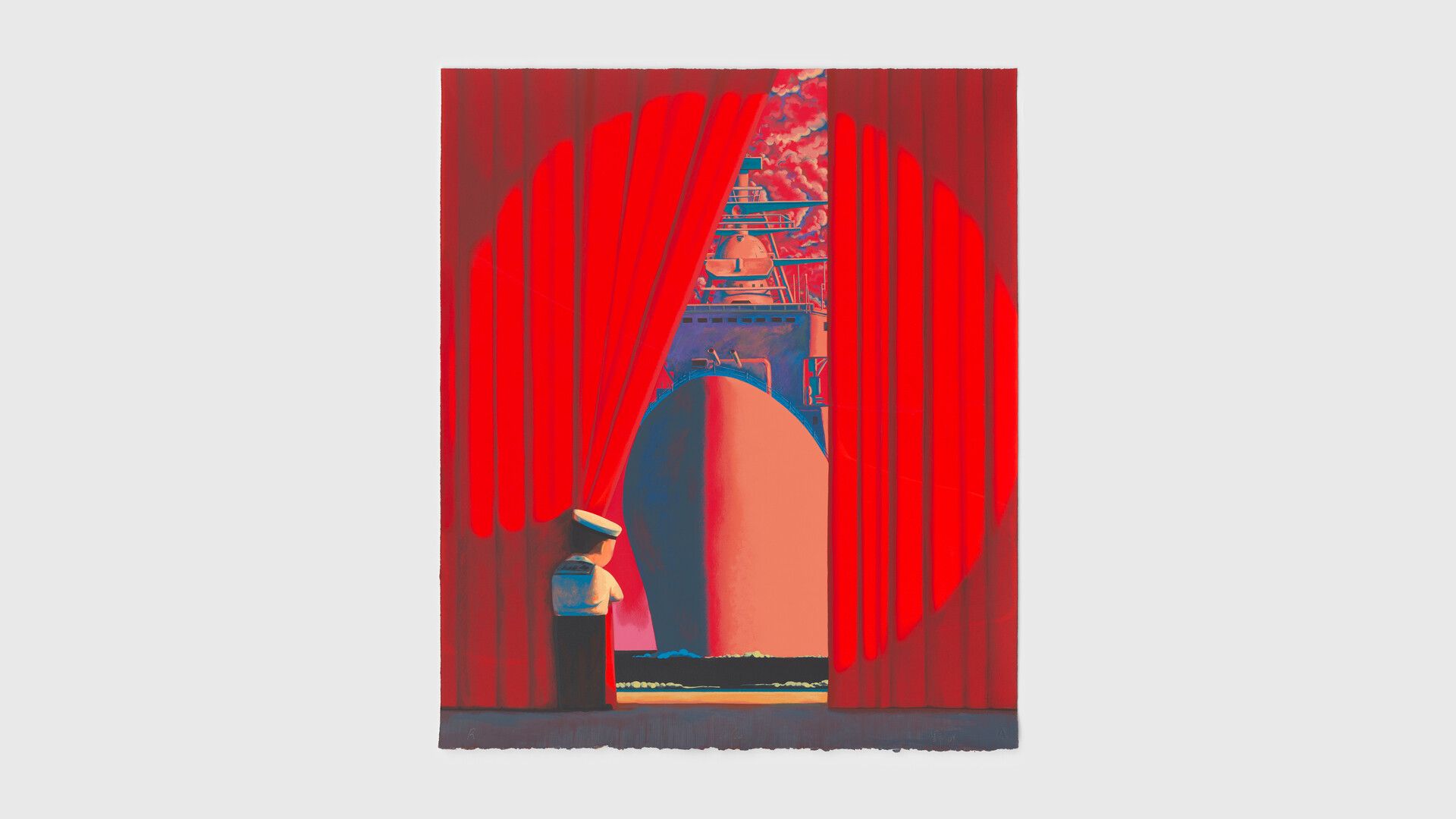 A screenprint by Liu Ye, titled R, dated 2009.