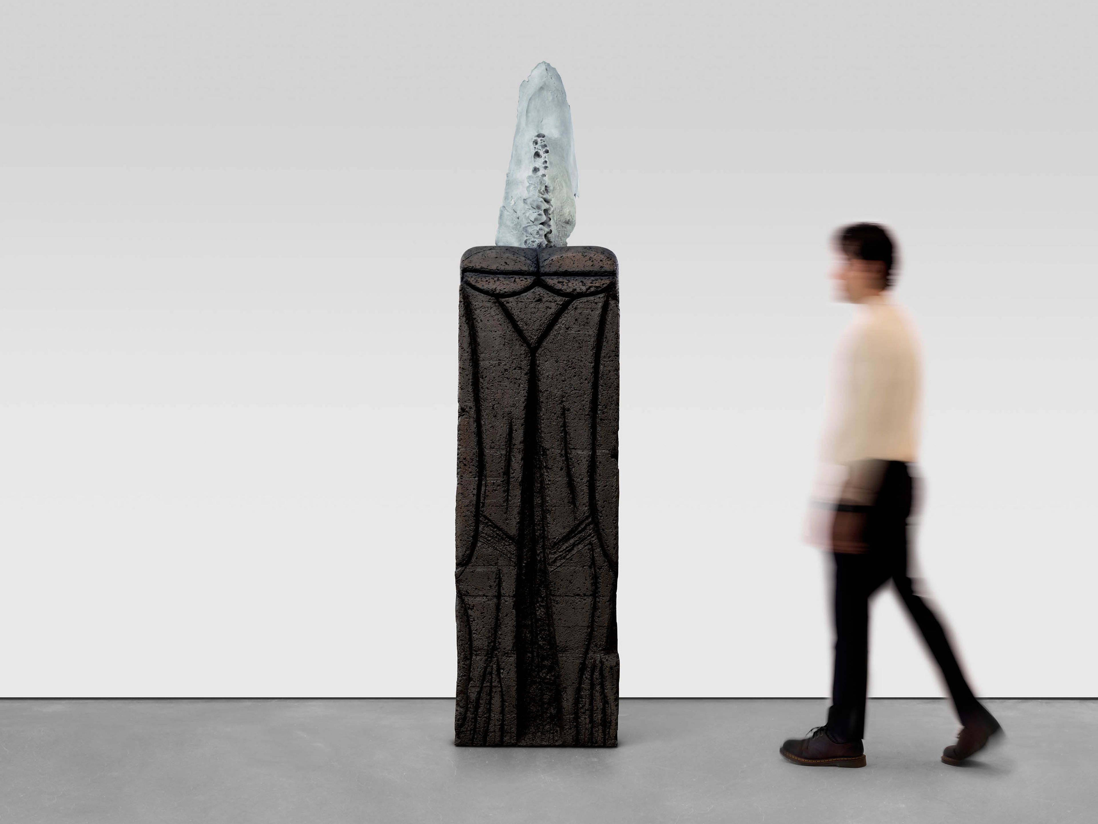A sculpture by Huma Bhabha, titled Nothing Falls, dated 2024.
