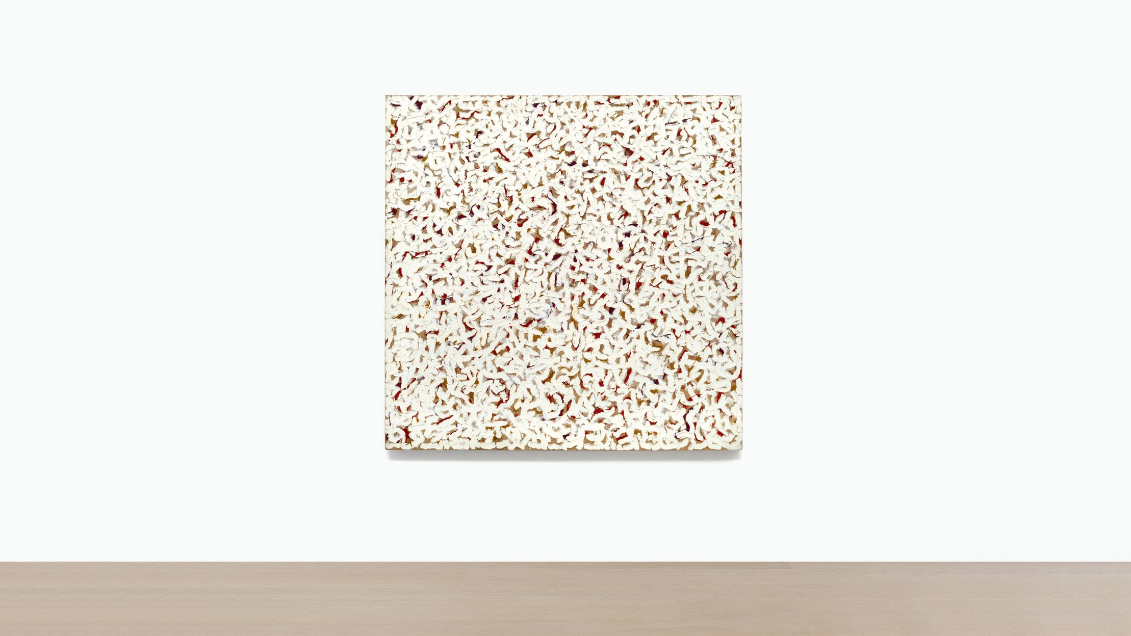 A painting by Ryman called Untitled (background music), dated 1962.