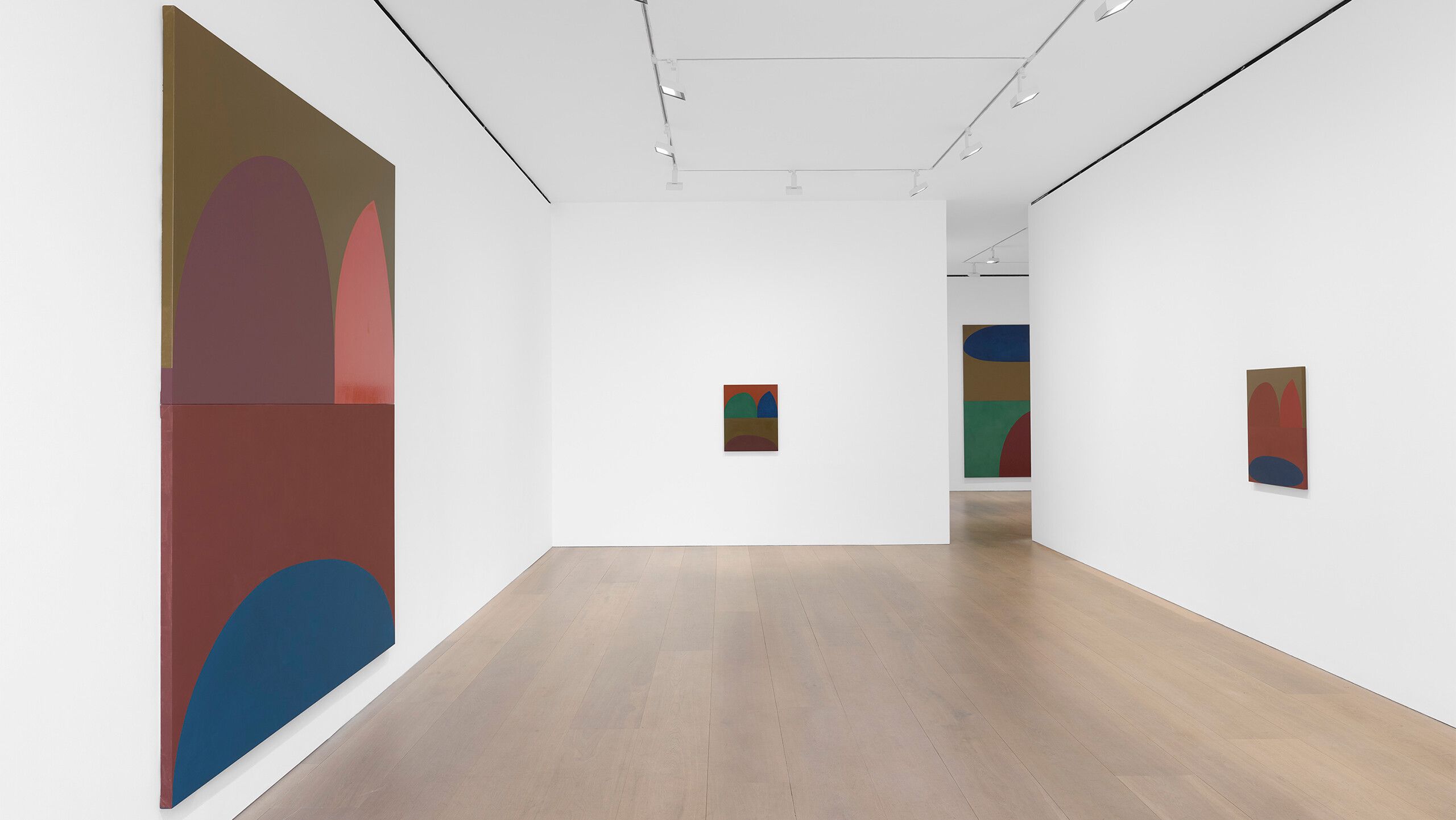 An Installation view, Suzan Frecon: recent paintings, oil and water, David Zwirner, London, dated 2022