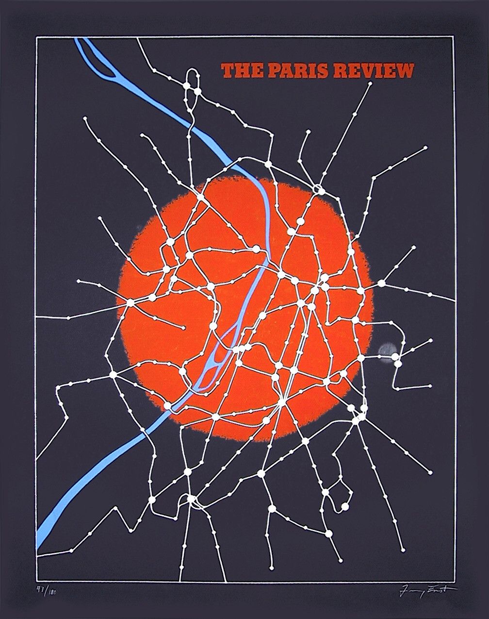 An untitled silkscreen print by Jimmy Ernst dated 1976