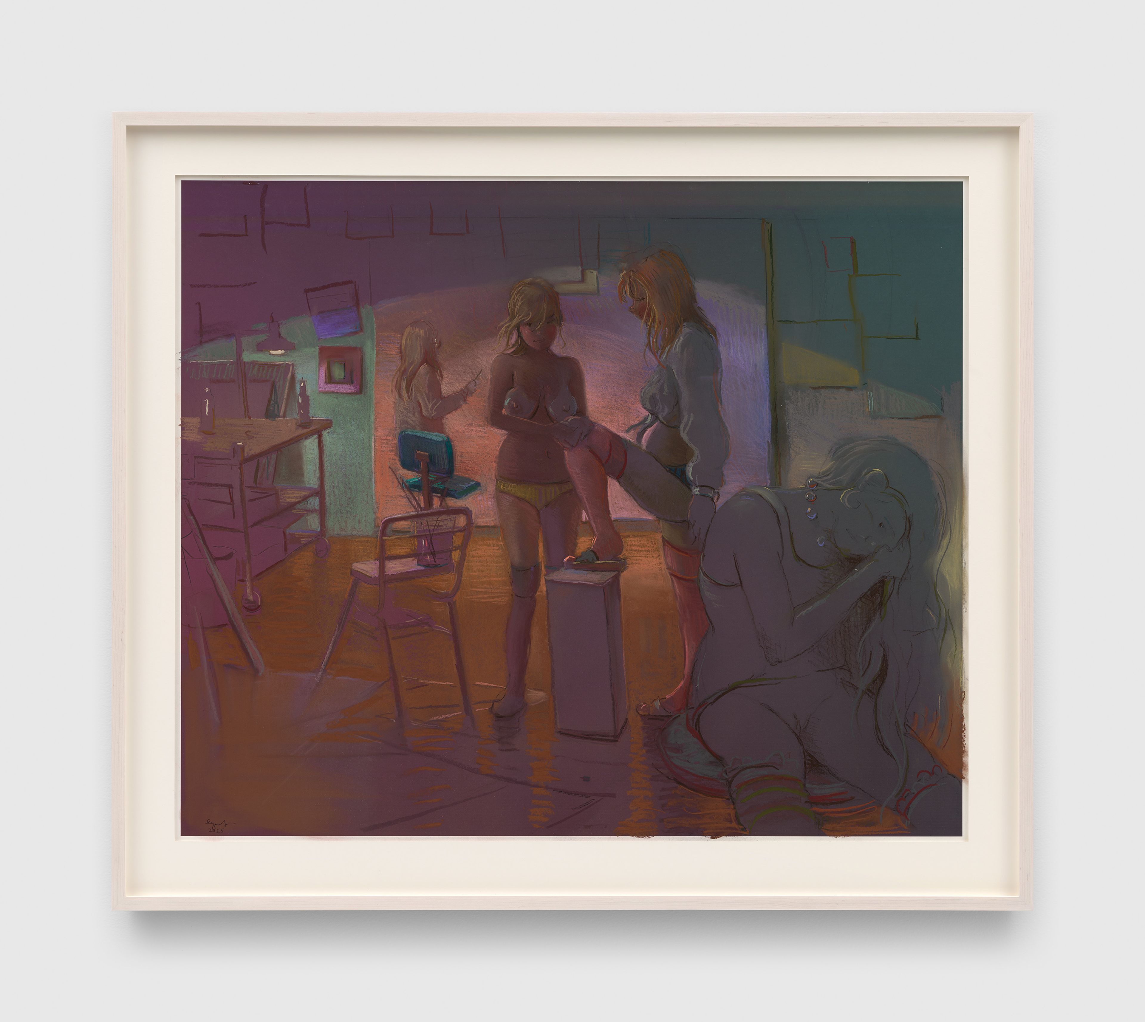 A work on paper by Lisa Yuskavage, titled Painting from Life, dated 2025.