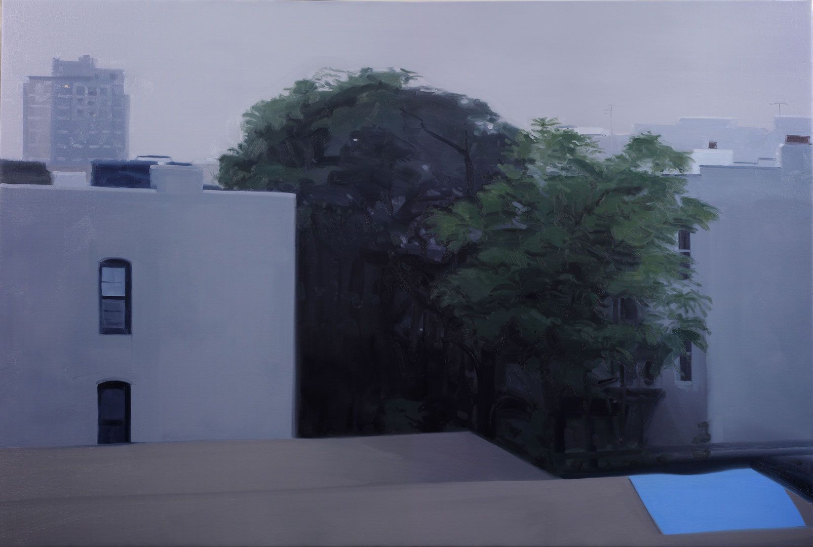 An untitled painting by Nathaniel Robinson dated 2020.