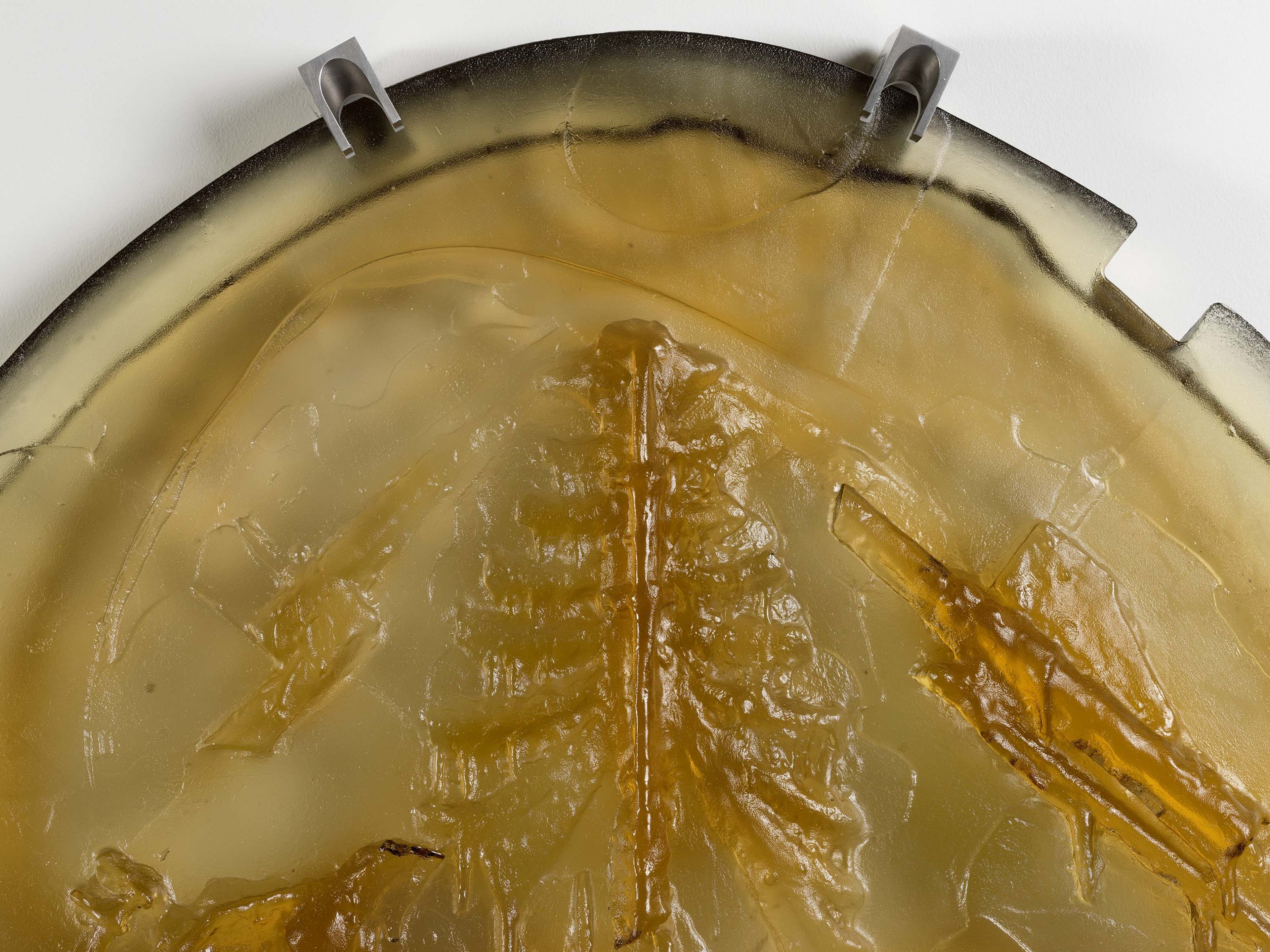 A detail from a sculpture by Andra Ursuta, titled Private Dancer (Peach), dated 2025.
