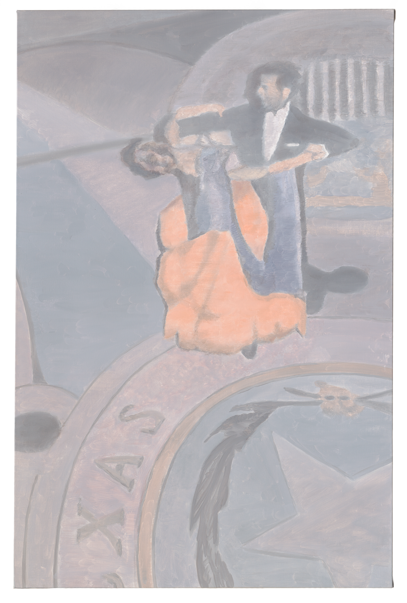 A painting by Luc Tuymans, titled Ballroom Dancing, dated 2005.