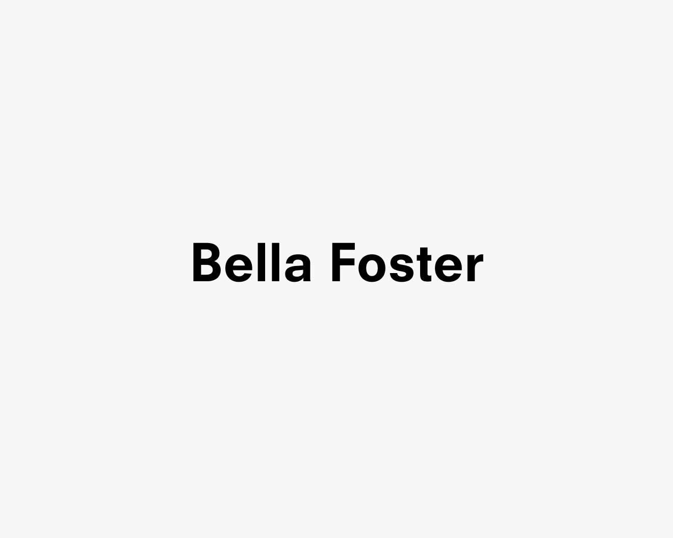 Text description that reads Bella Foster